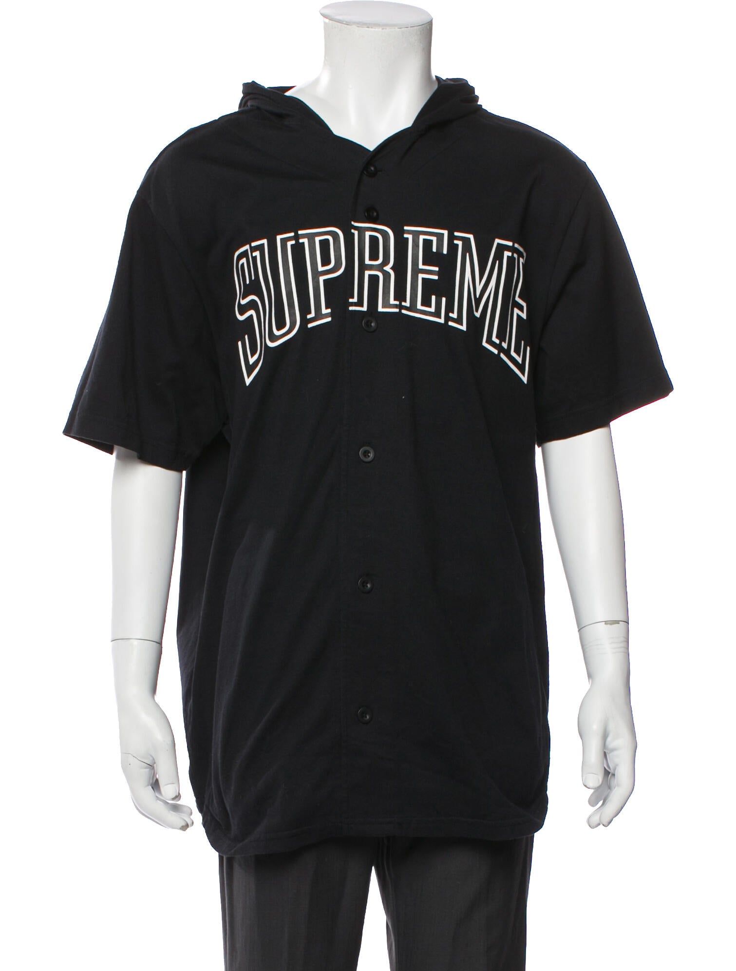 Supreme Graphic Print V-Neck Henley
