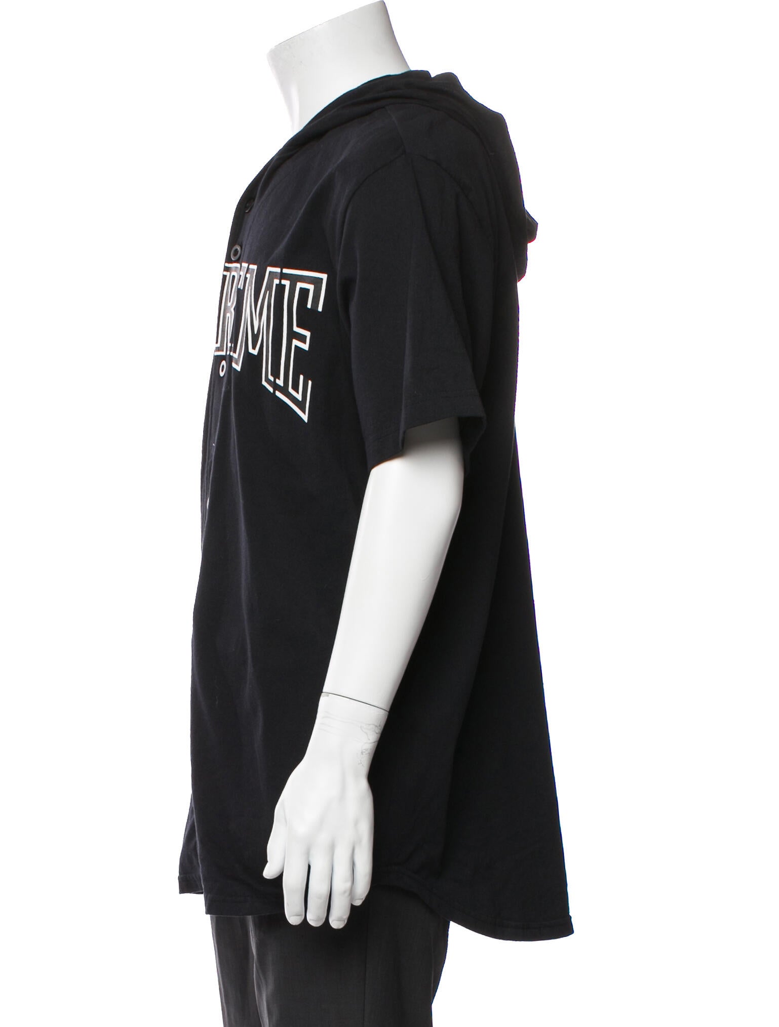 Supreme Graphic Print V-Neck Henley