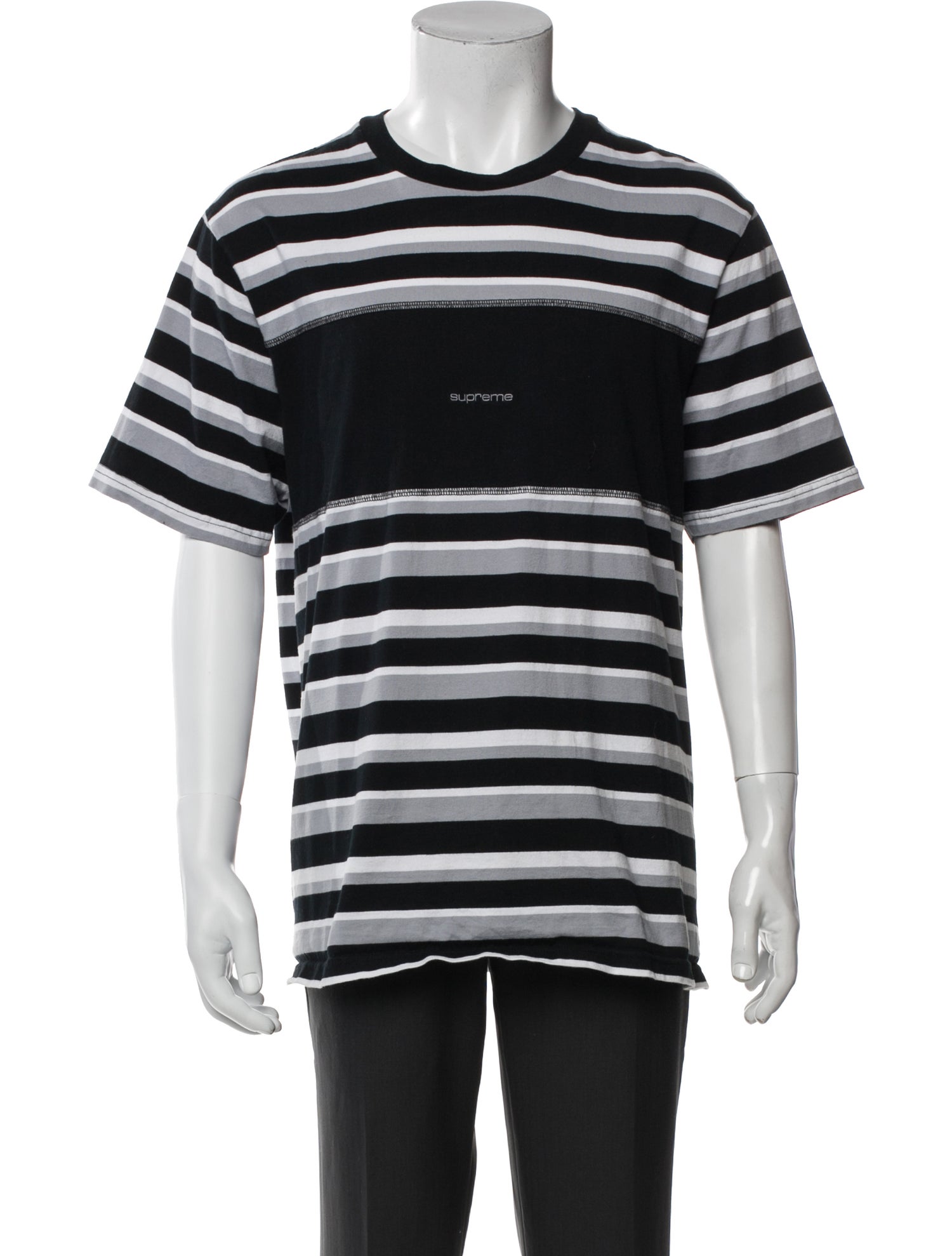 Supreme Striped Crew Neck T-Shirt