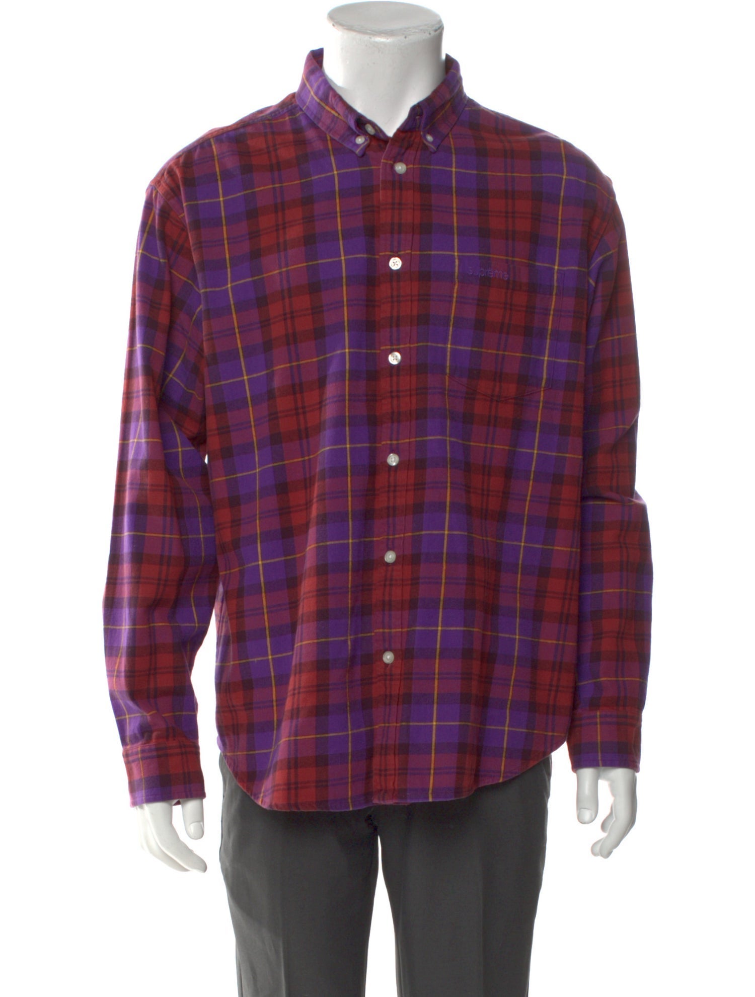 Supreme 2024 Plaid Print Shirt