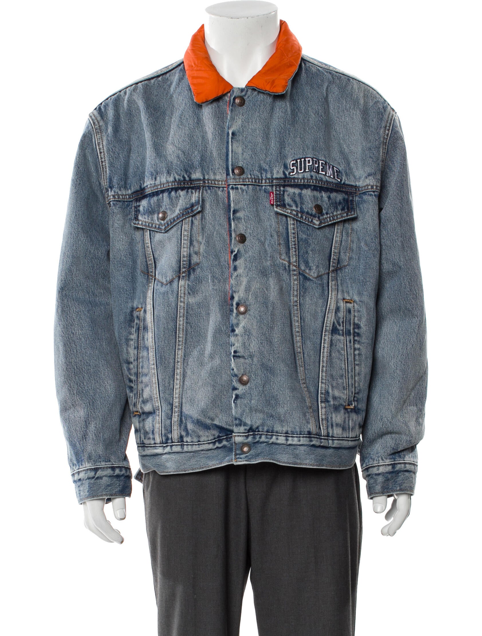 Supreme x Levi's 2018 Quilted Reversible Trucker Denim Jacket