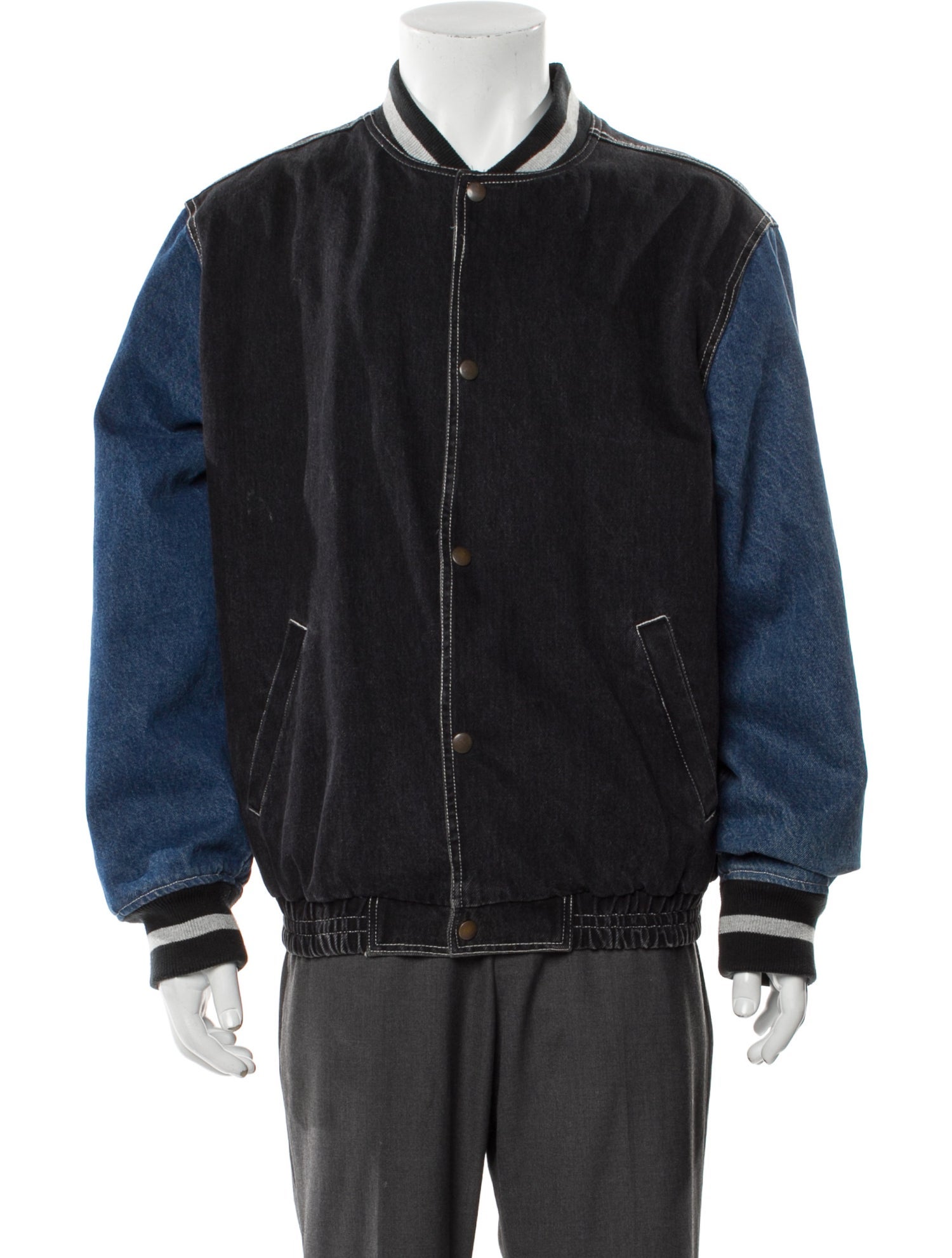 Supreme 2018 Denim Varsity Bomber Jacket