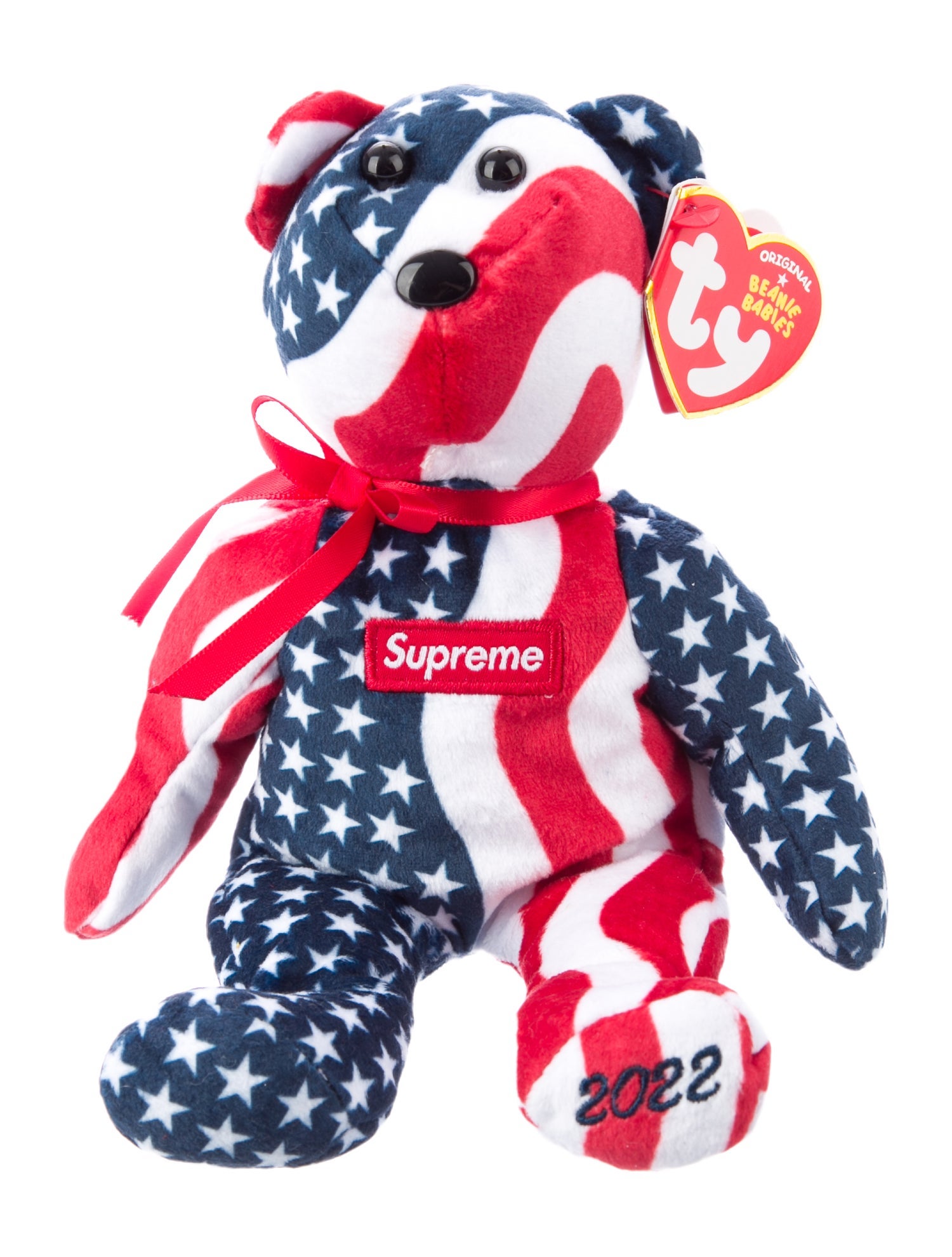 Supreme x ty American Flag Beanie Baby w/ Tags