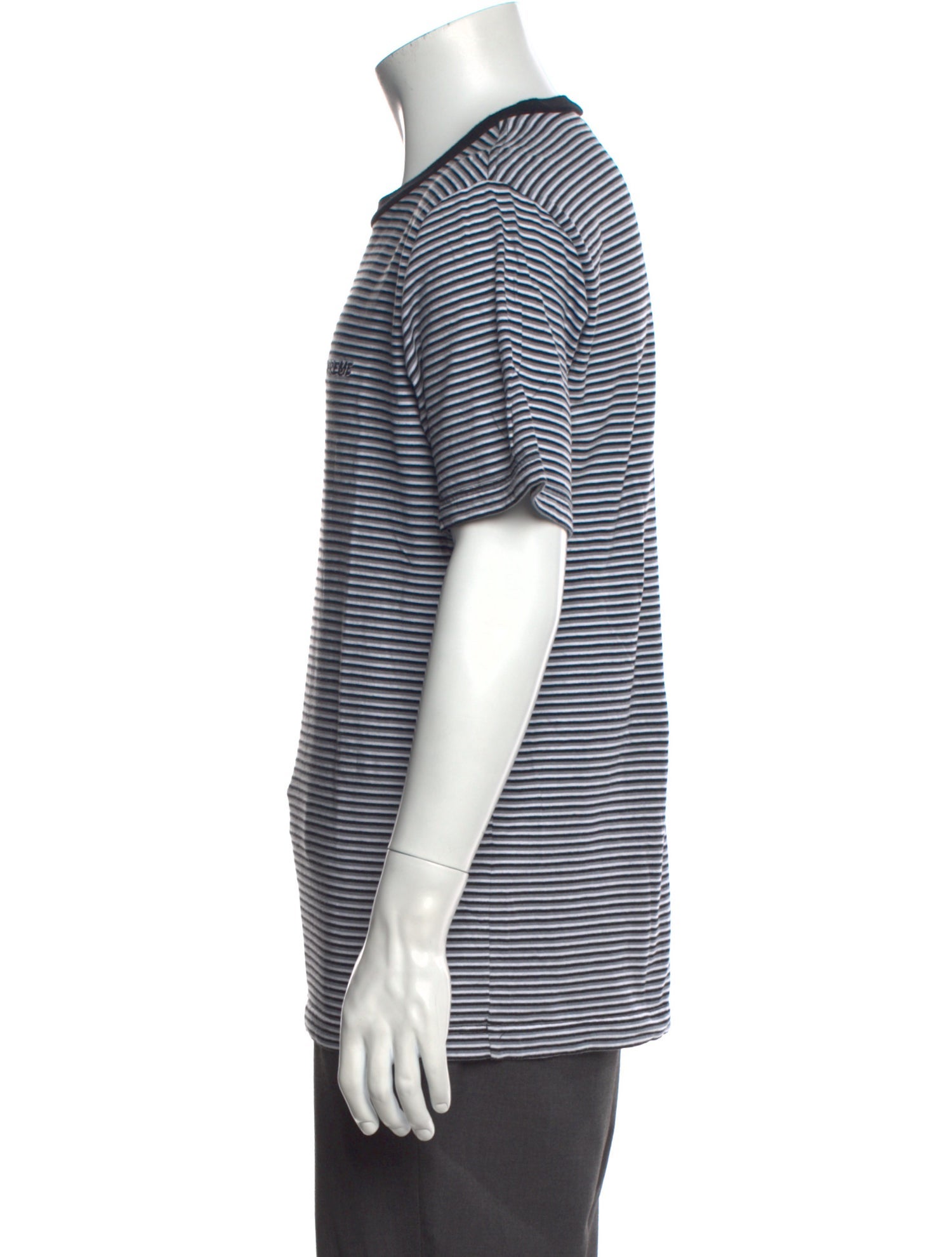 Supreme 2016 Striped Logo T-Shirt