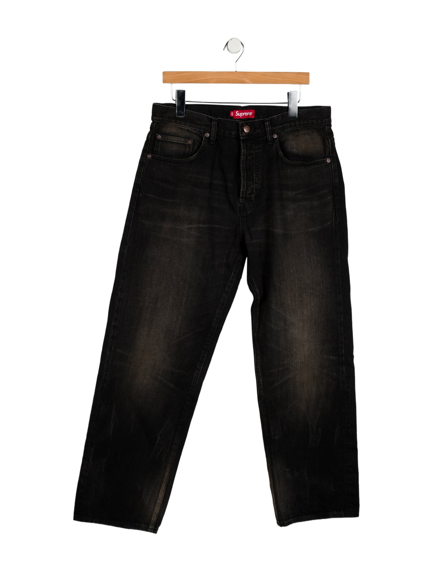 Supreme High-Rise Straight Leg Jeans