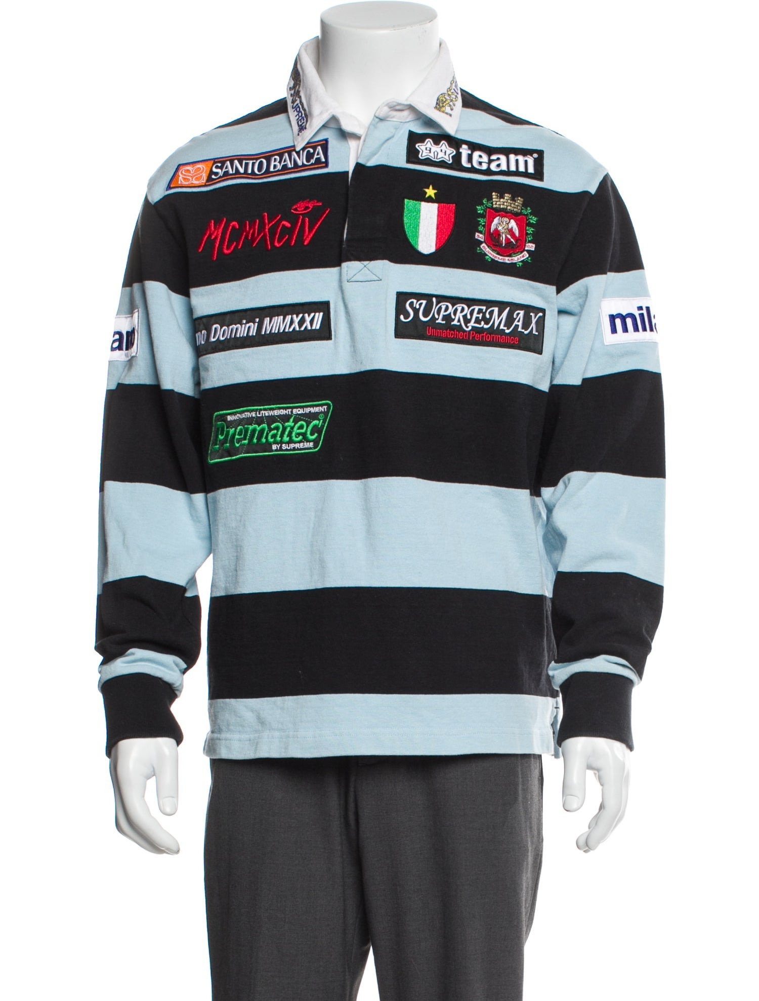 Supreme 2022 Colorblock Pattern Polo Shirt