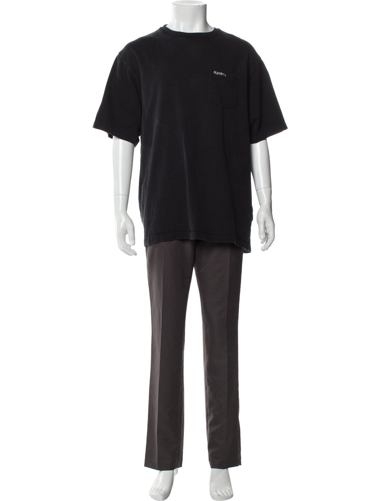 Supreme Classic Logo Pocket Crew Neck T-Shirt