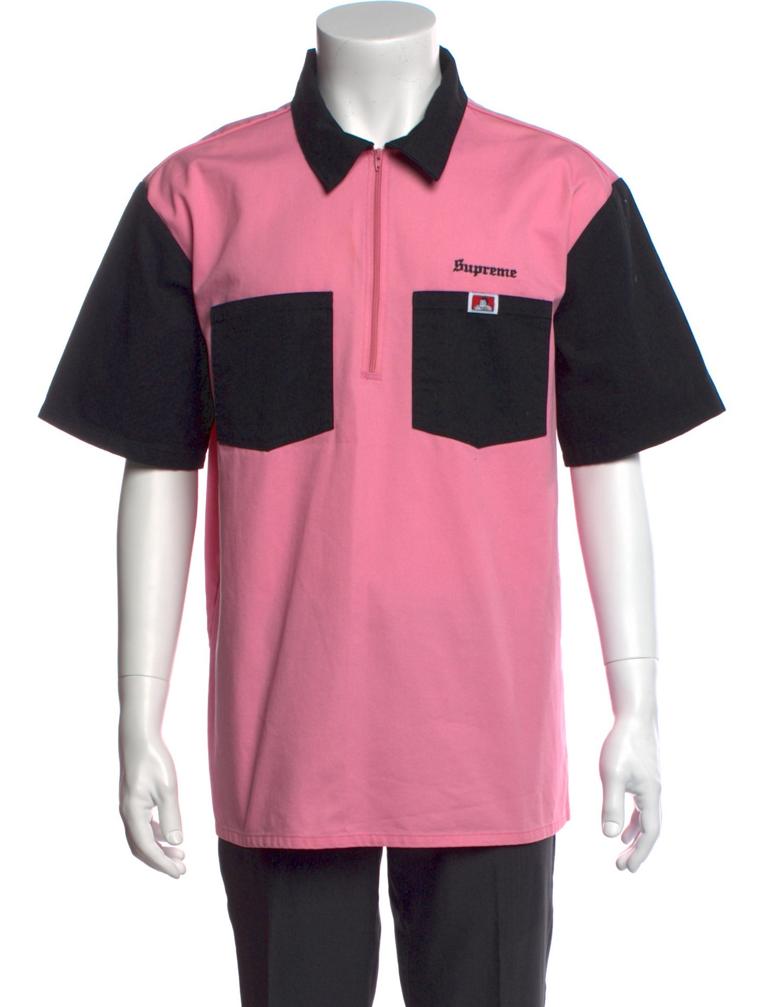 Supreme Colorblock Pattern Short Sleeve Shirt