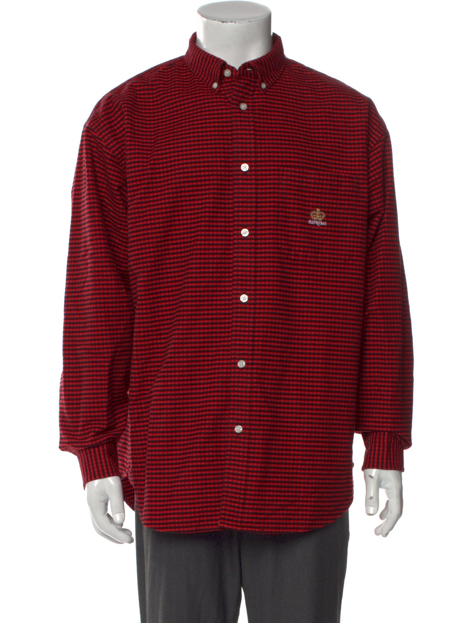 Supreme 2024 Loose Fit Flannel Oxford Shirt