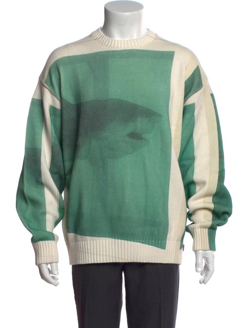 Supreme Colorblock Pattern Crew Neck Pullover