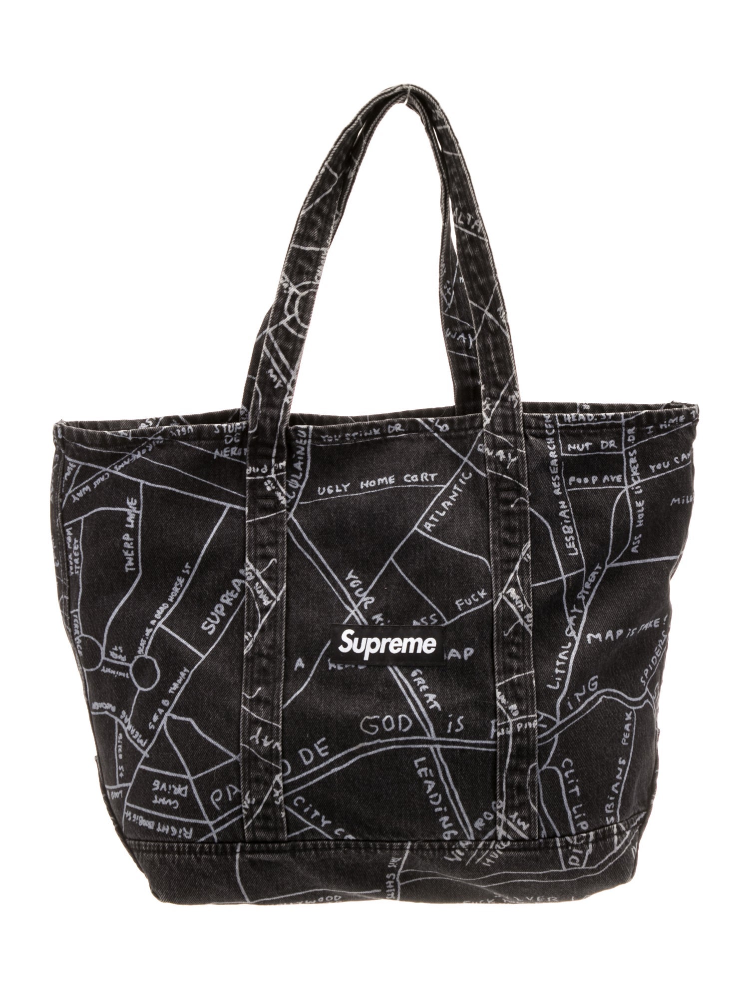 Supreme String Tote Bag - Black Totes, Bags - MAR182932 | The RealReal