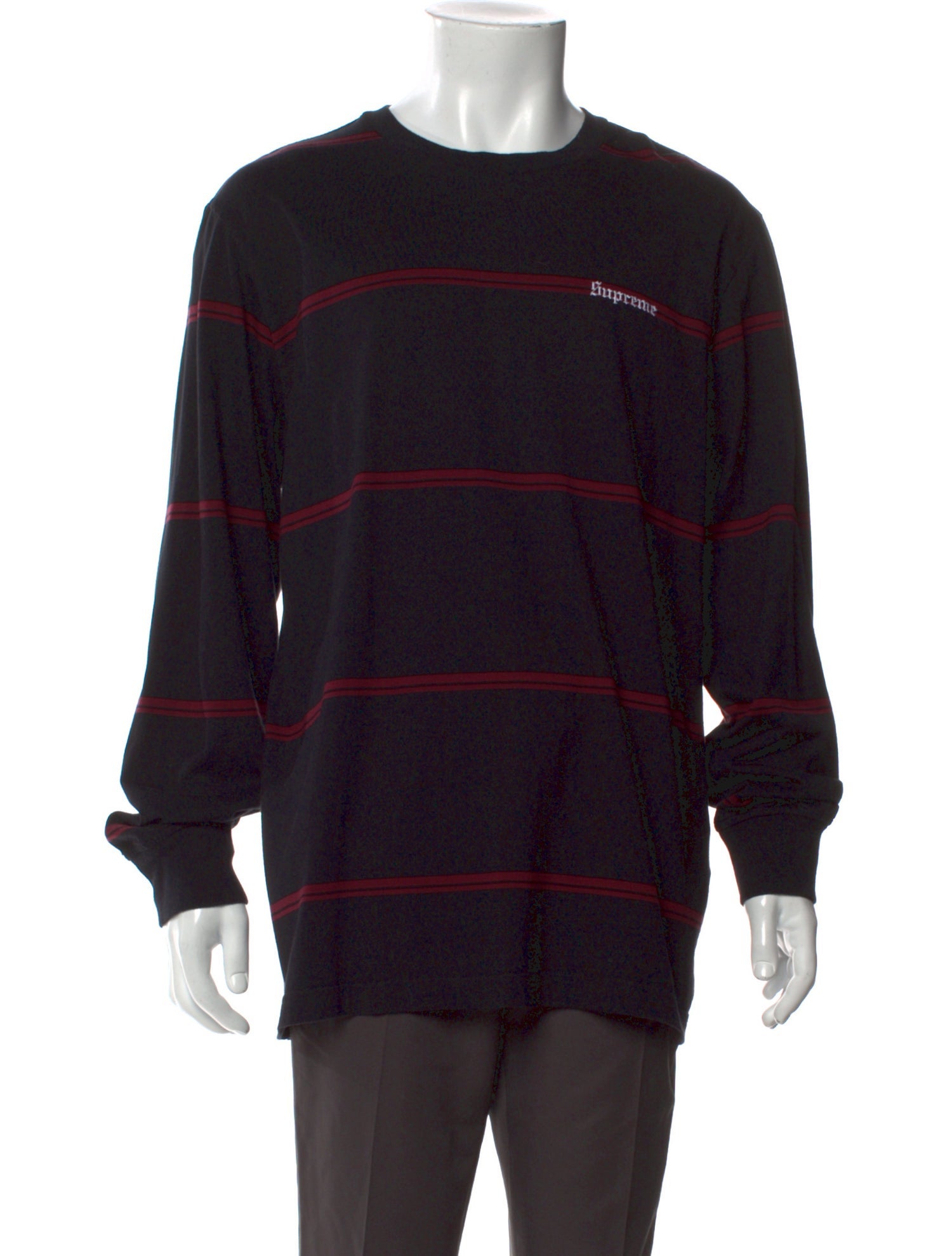 Supreme Striped Crew Neck Sweatshirt