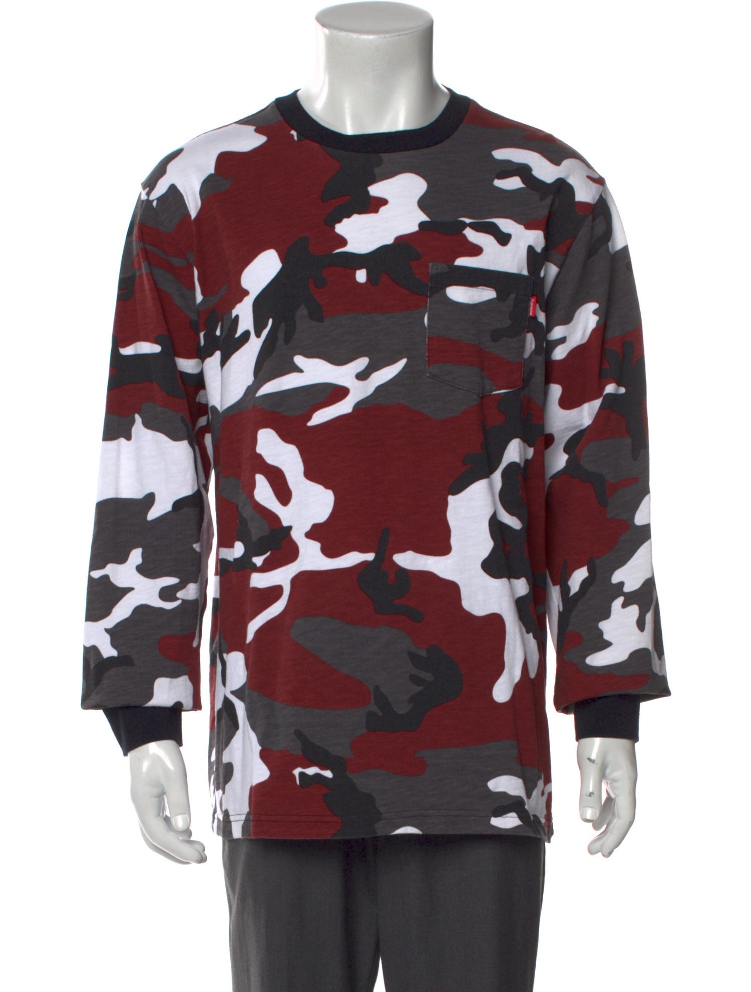 Supreme 2018 L/S Pocket Red Camo T-Shirt