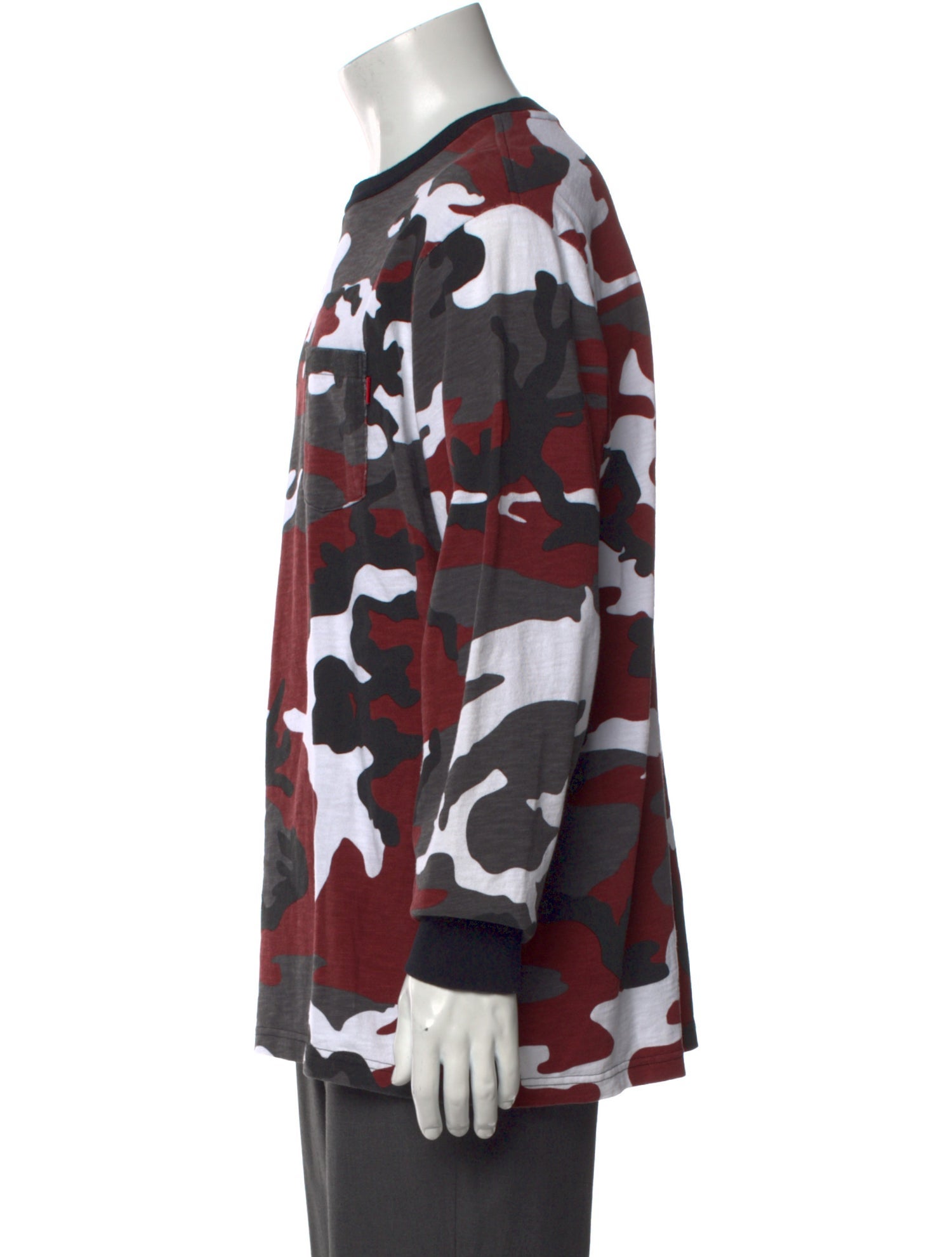 Supreme 2018 L/S Pocket Red Camo T-Shirt