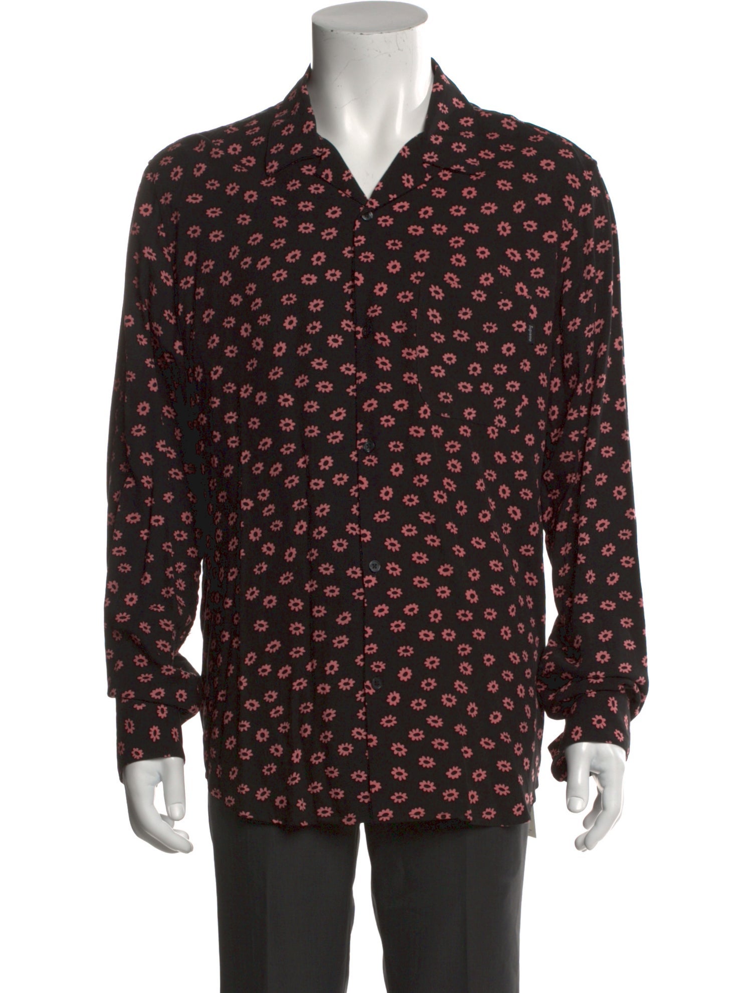 Supreme Polka Dot Print Long Sleeve Shirt