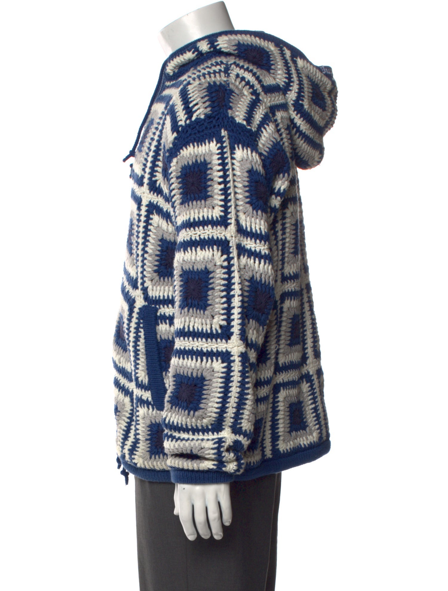 Supreme Plaid Print V-Neck Hoodie