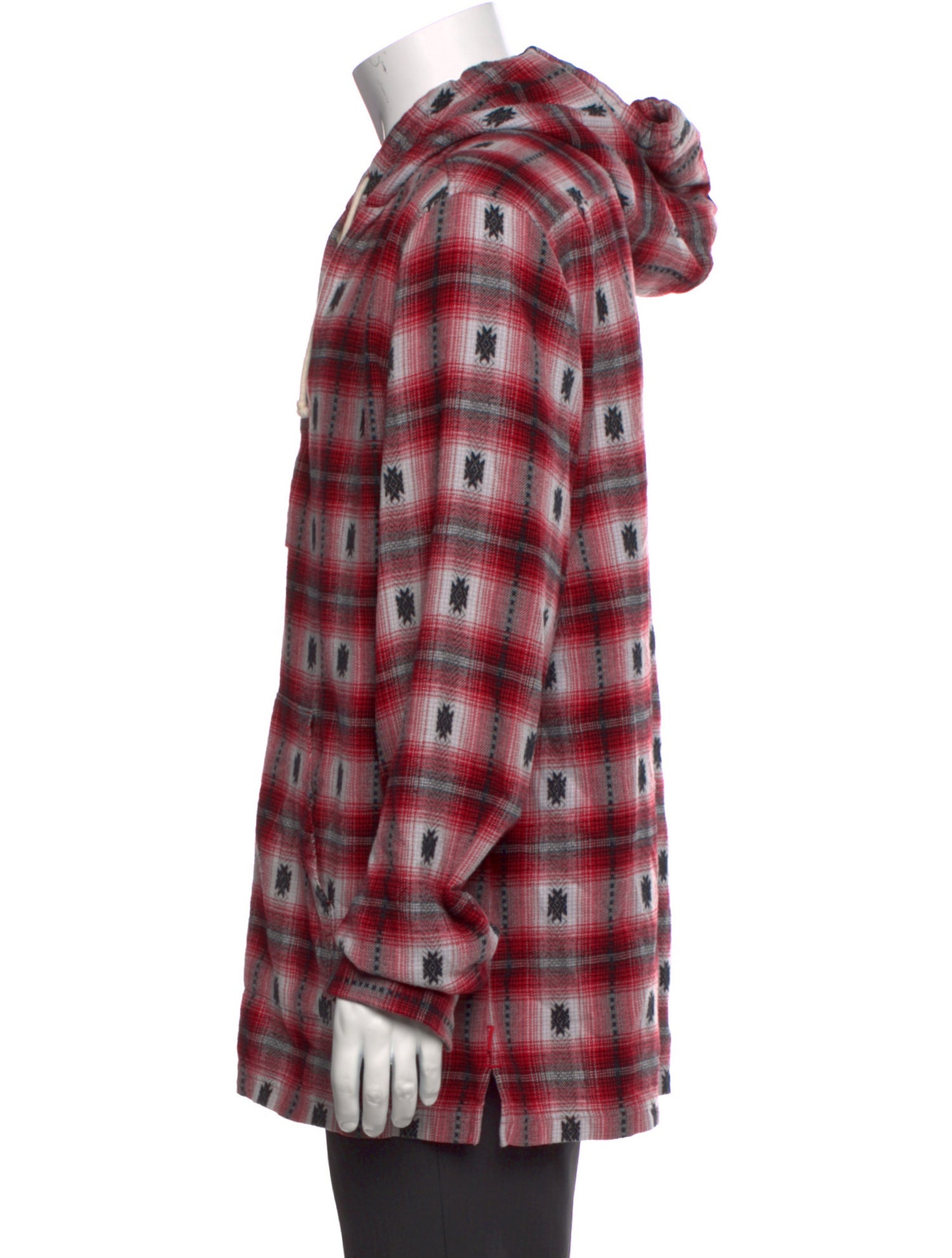 Supreme Plaid Print Crew Neck Hoodie
