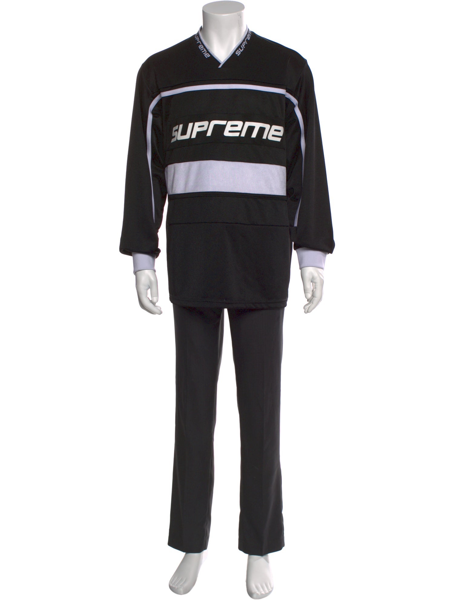 Supreme Striped V-Neck T-Shirt