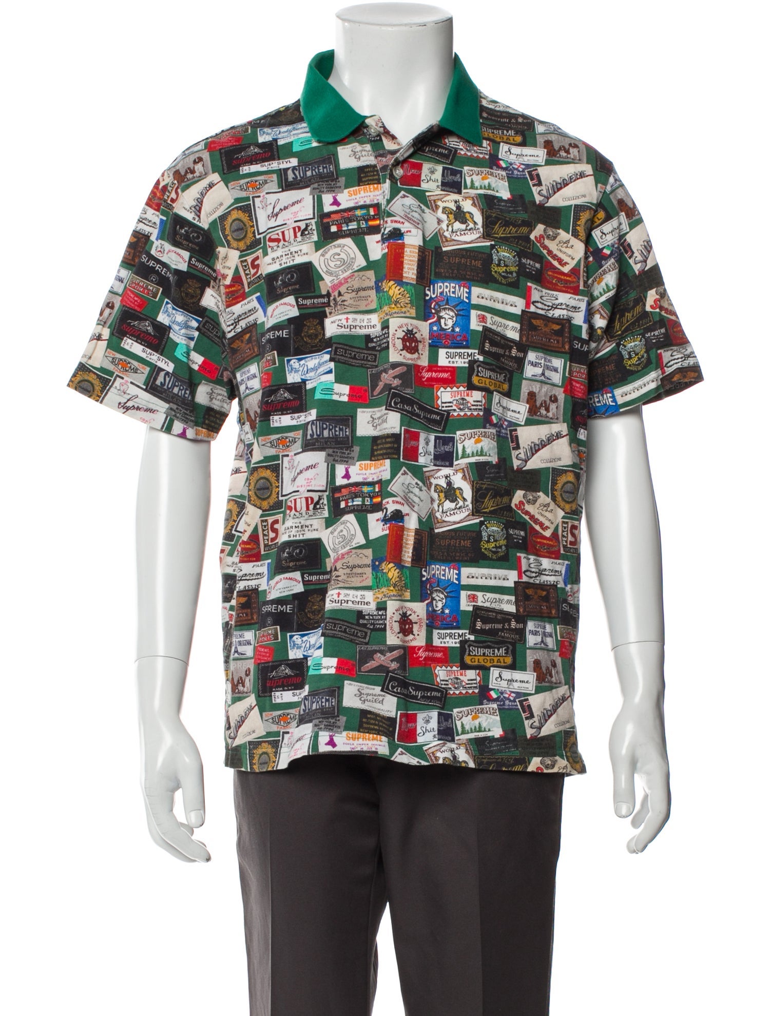 Supreme Printed Collar Polo Shirt