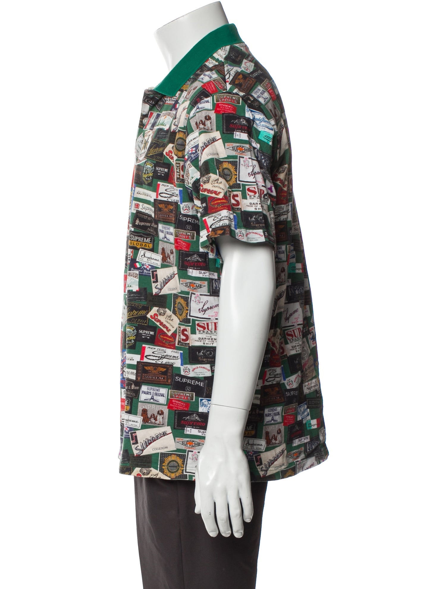 Supreme Printed Collar Polo Shirt