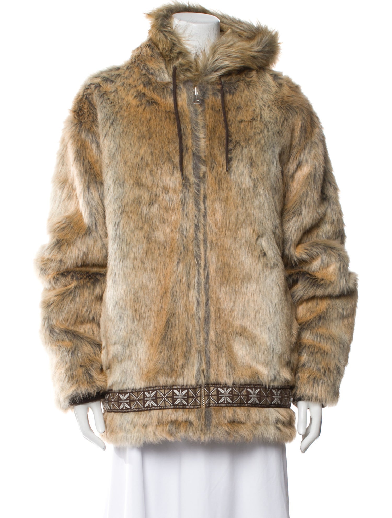 Supreme Printed Faux Fur Coat