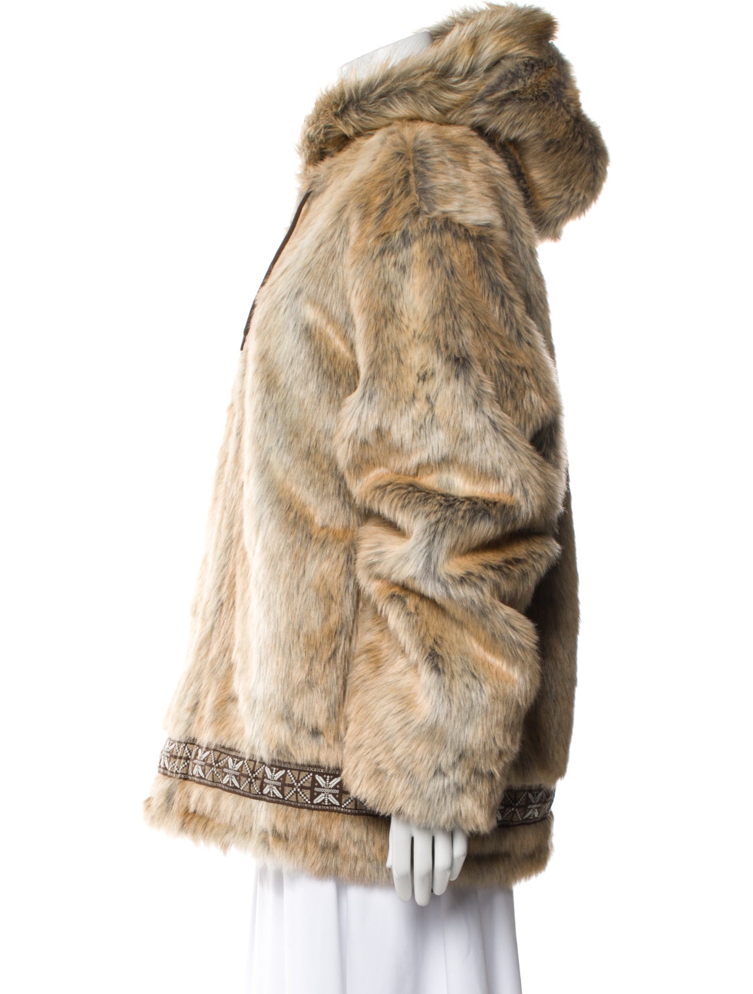 Supreme Printed Faux Fur Coat