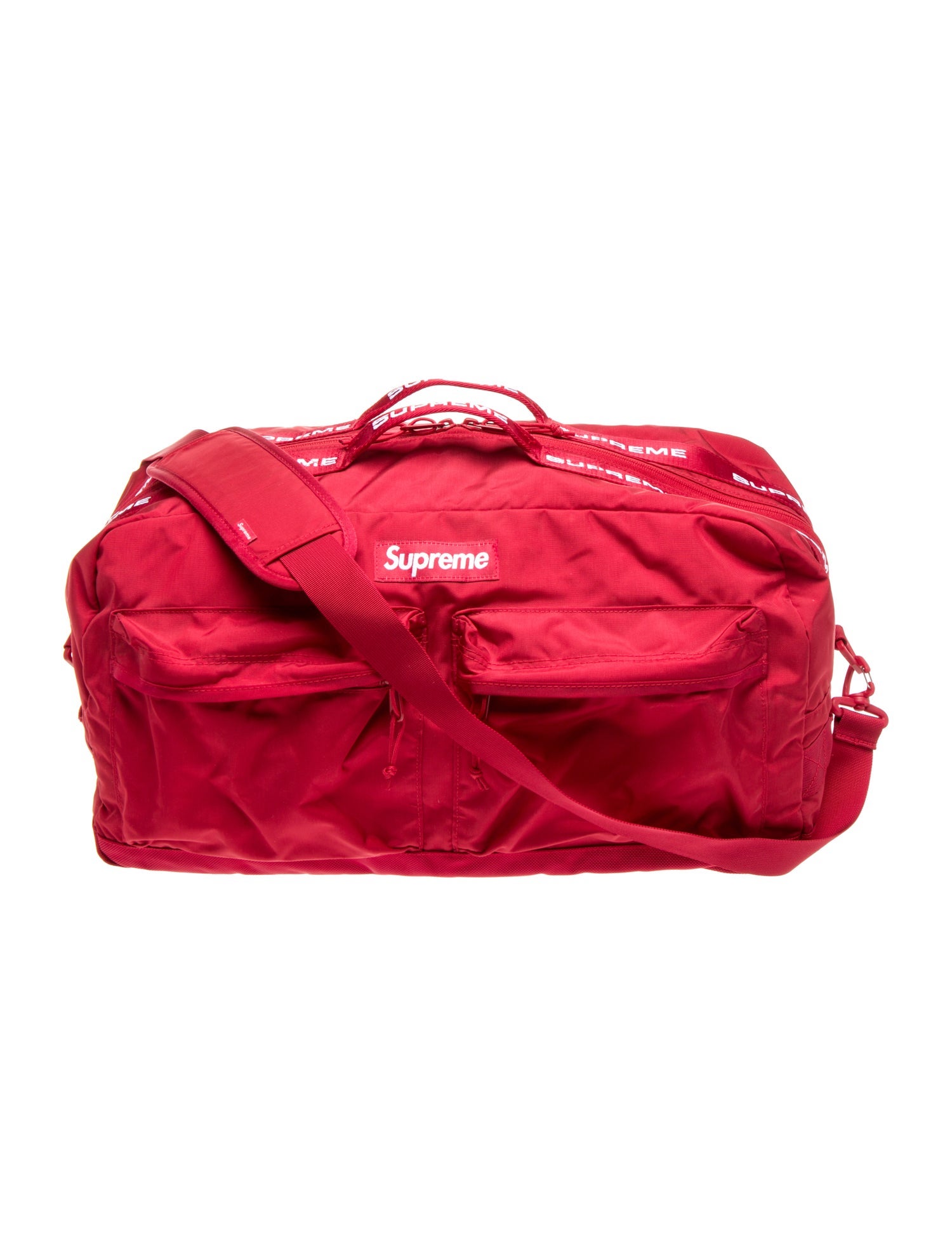 Supreme Logo Printed Duffle Bag