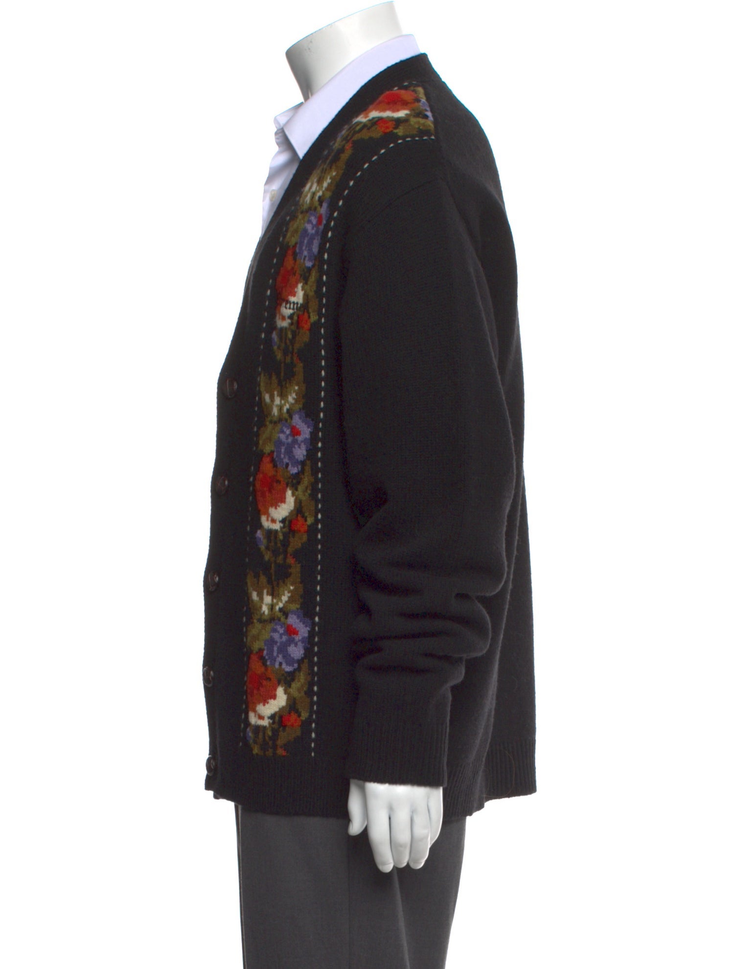Supreme Wool Floral Print Cardigan