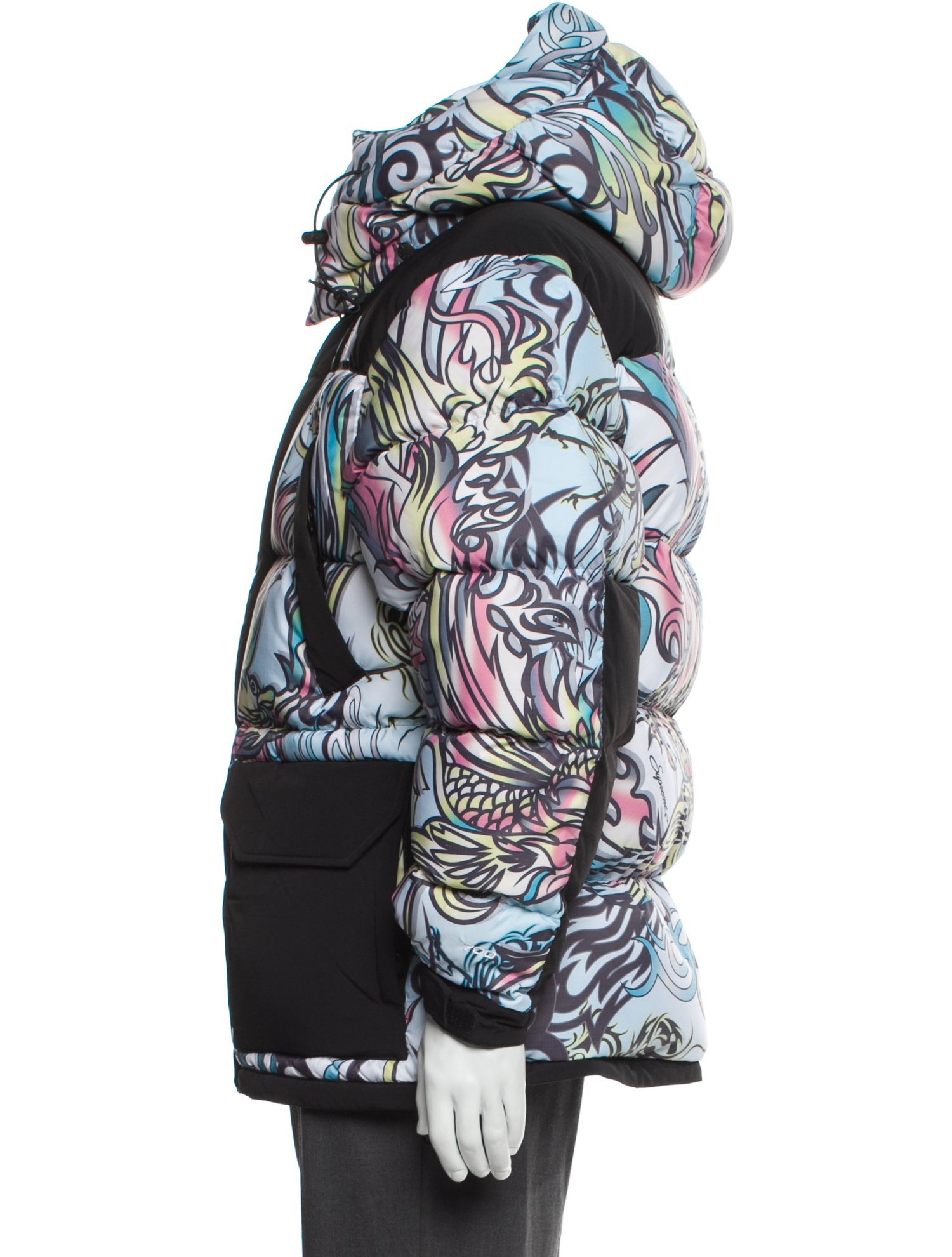 The North Face x Supreme 2022 700-Fill Down 'Multicolor Dragon' Puffer Coat