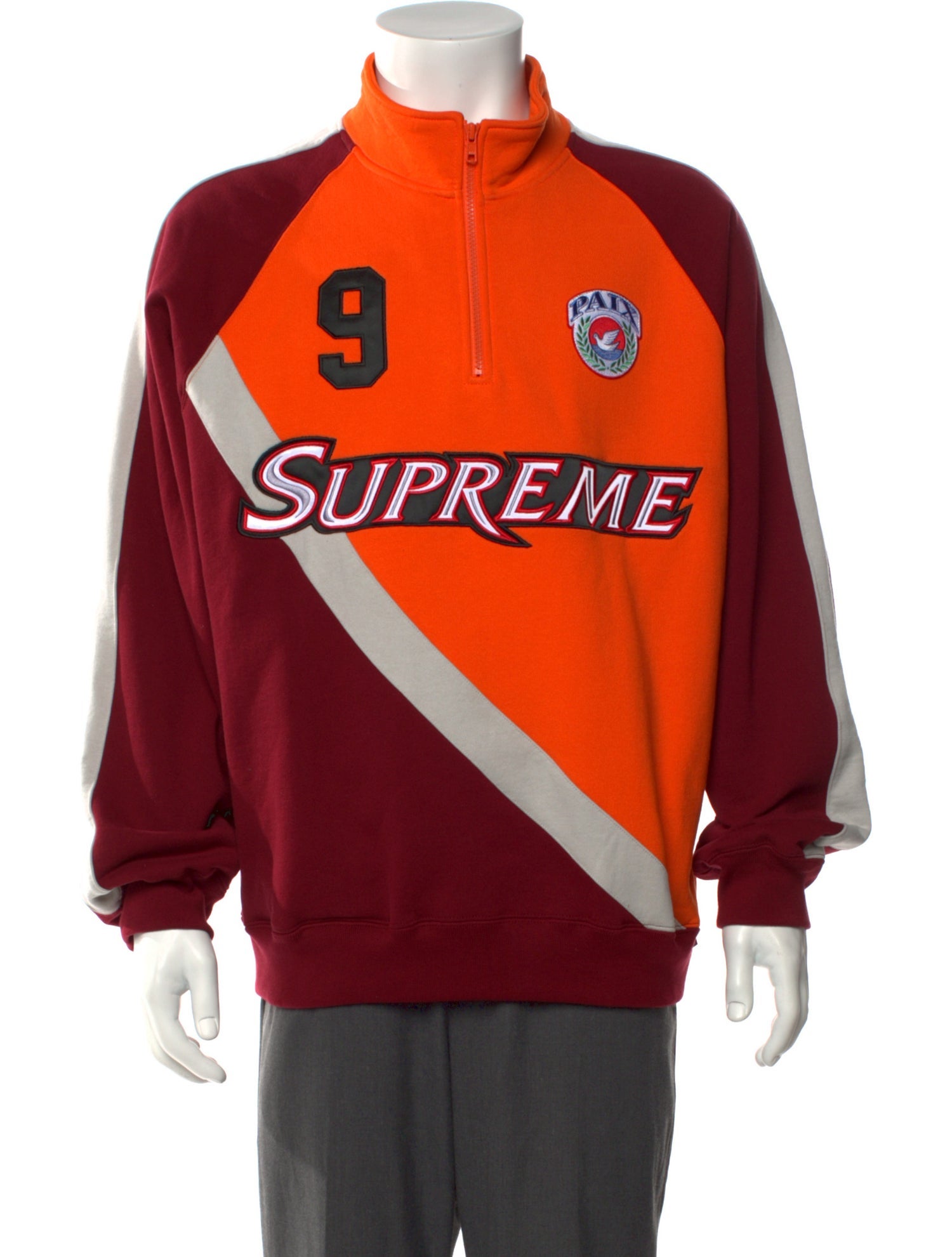 Supreme Graphic Print Mock Neck Pullover