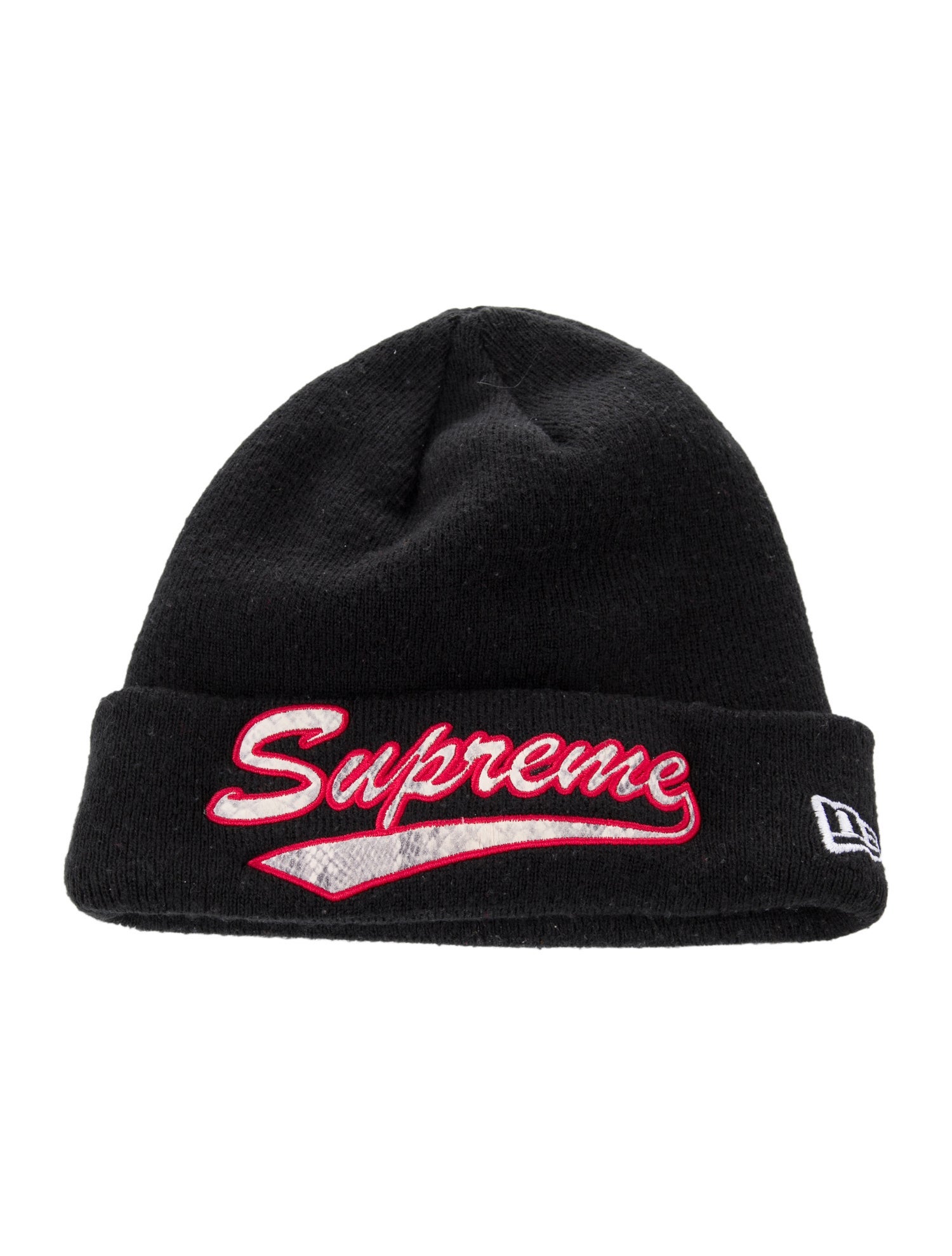 Supreme x New Era 'Snakeskin Script' Beanie