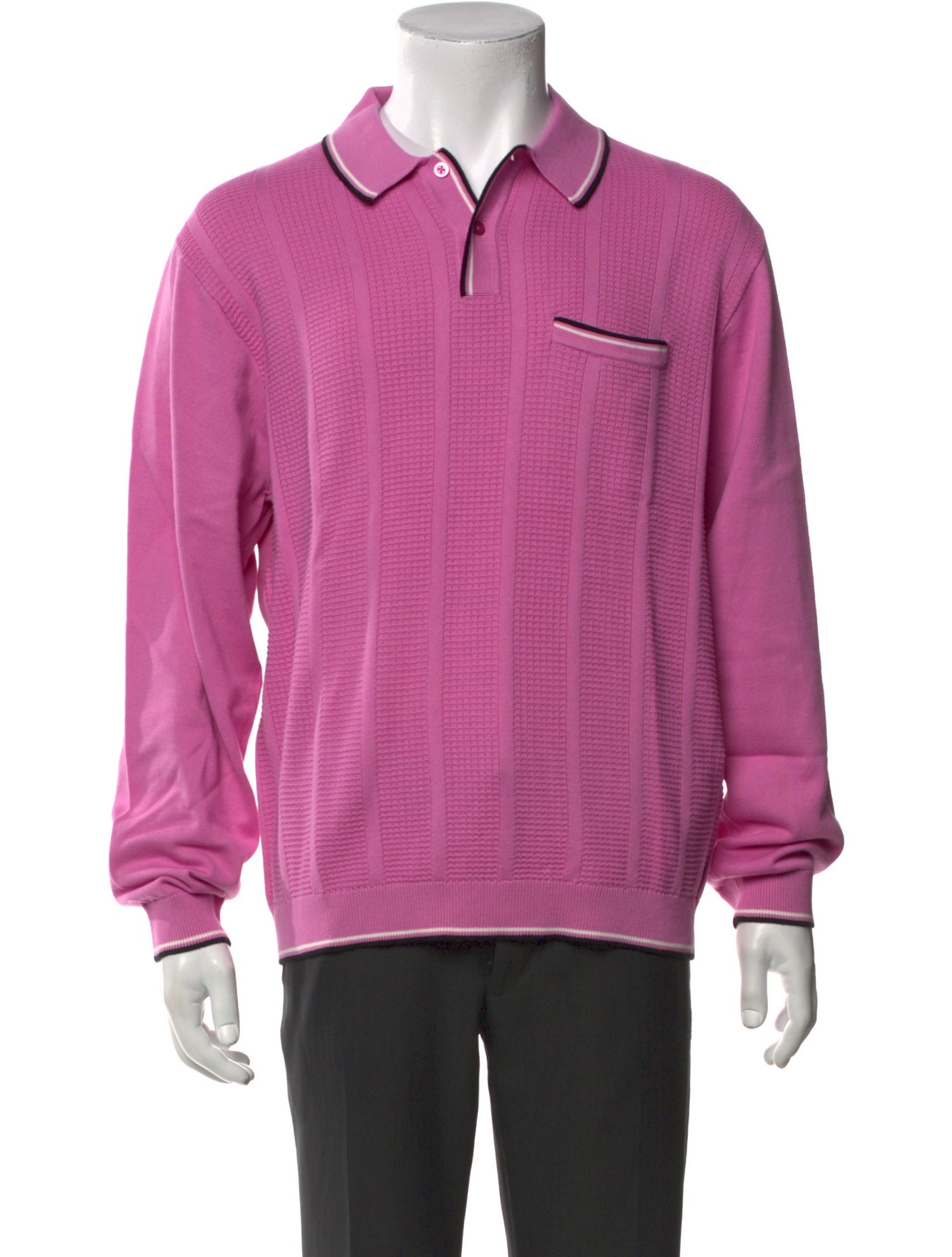 Supreme V-Neck Long Sleeve Polo Shirt