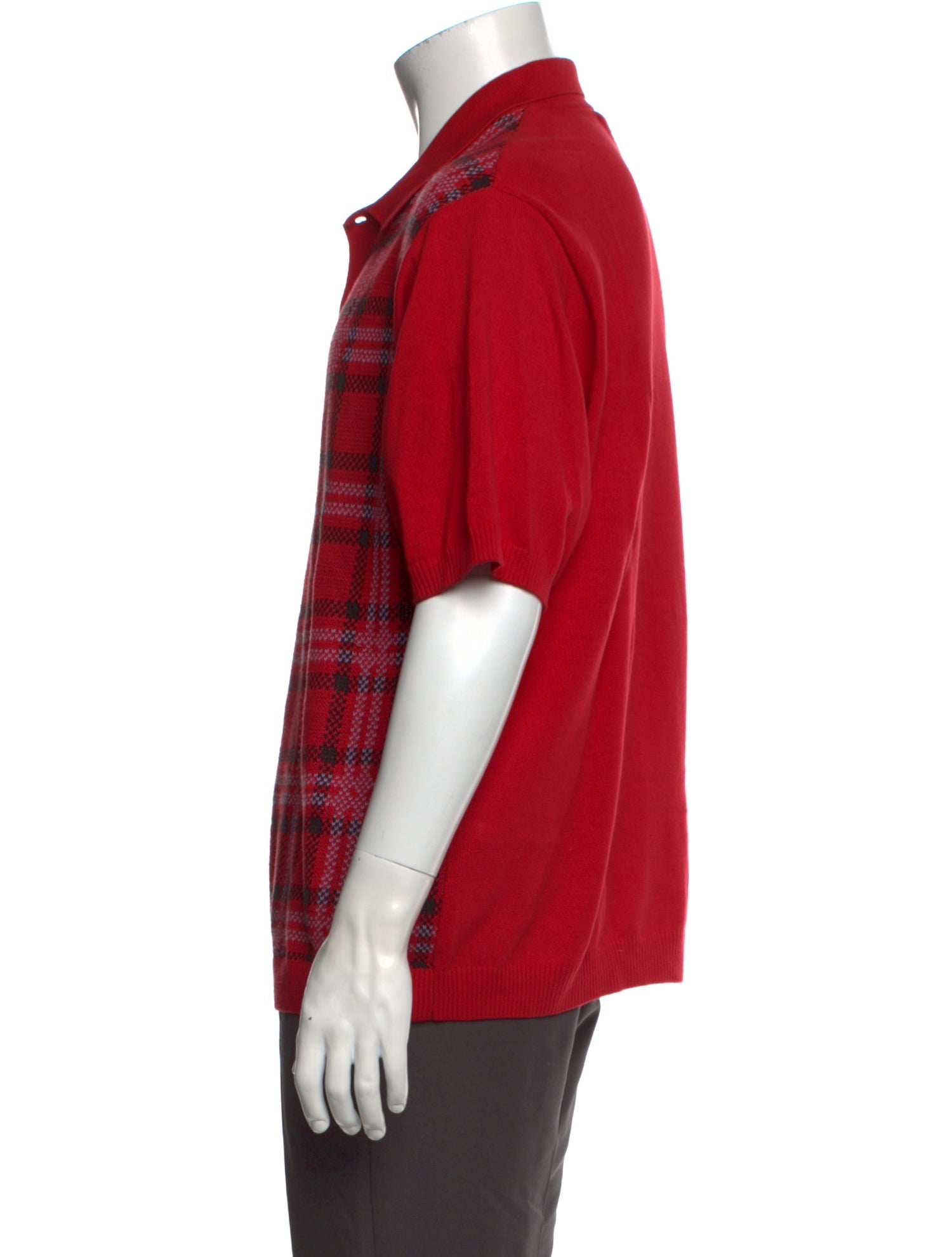 Supreme Plaid Print Collar Polo Shirt