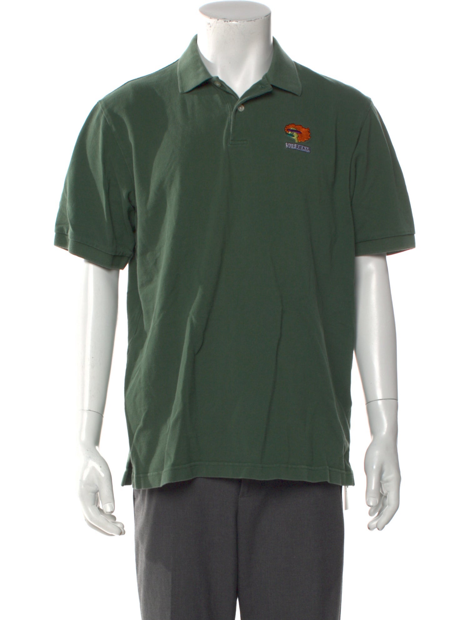 Supreme Graphic Print Crew Neck Polo Shirt