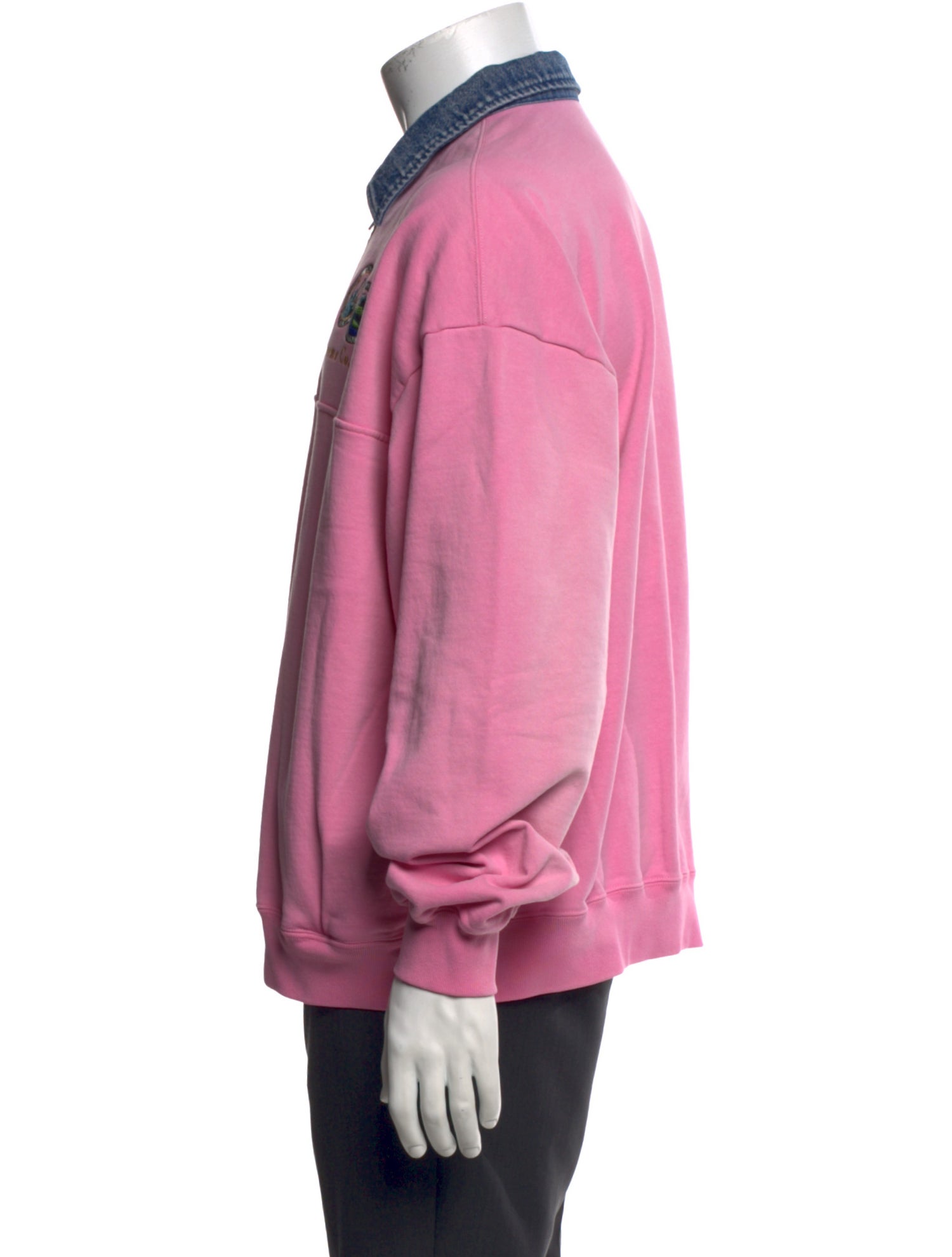 Supreme Graphic Print Mock Neck Polo Sweater