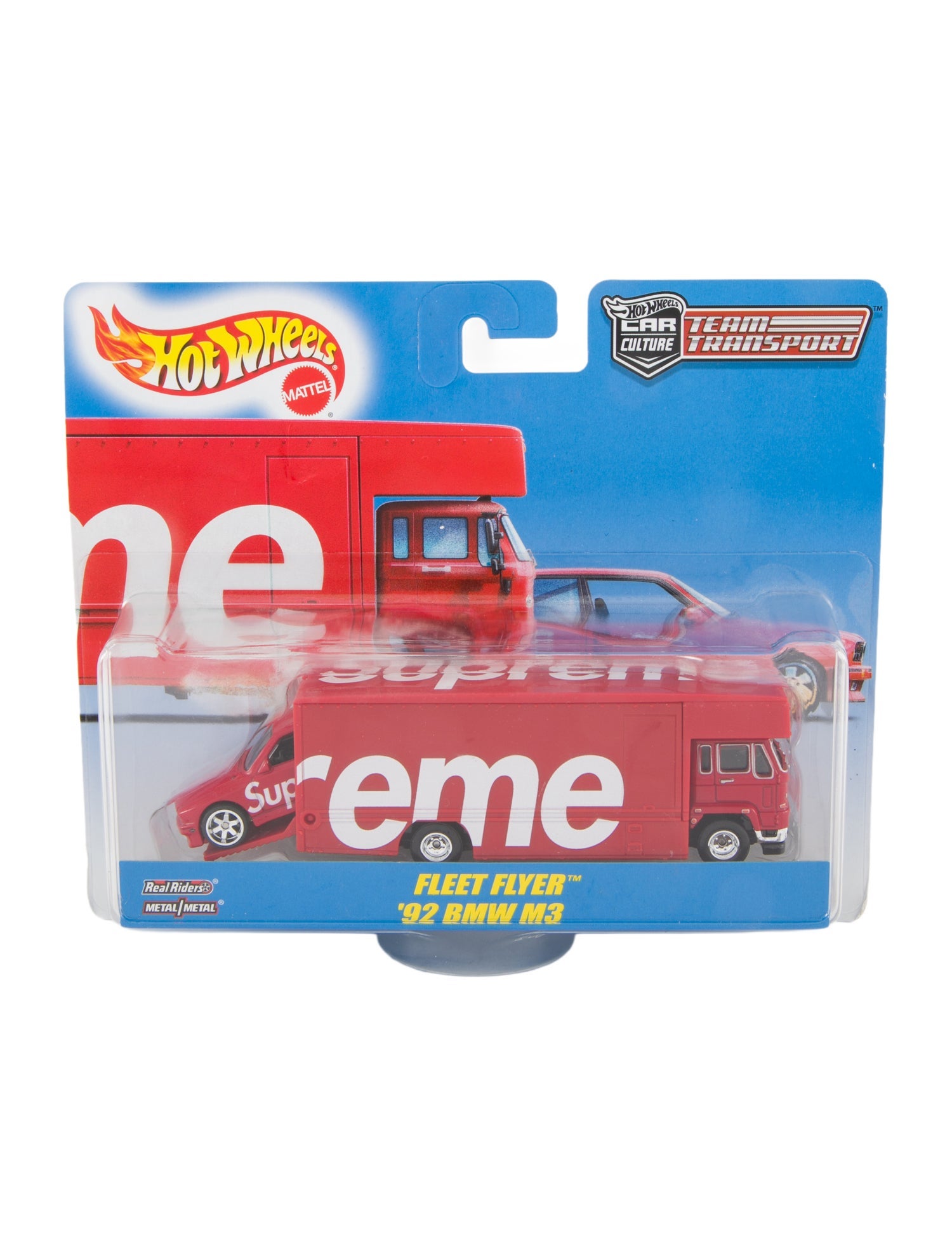 Supreme 2019 Hot Wheels Fleet Flyer & BMW M3 Set