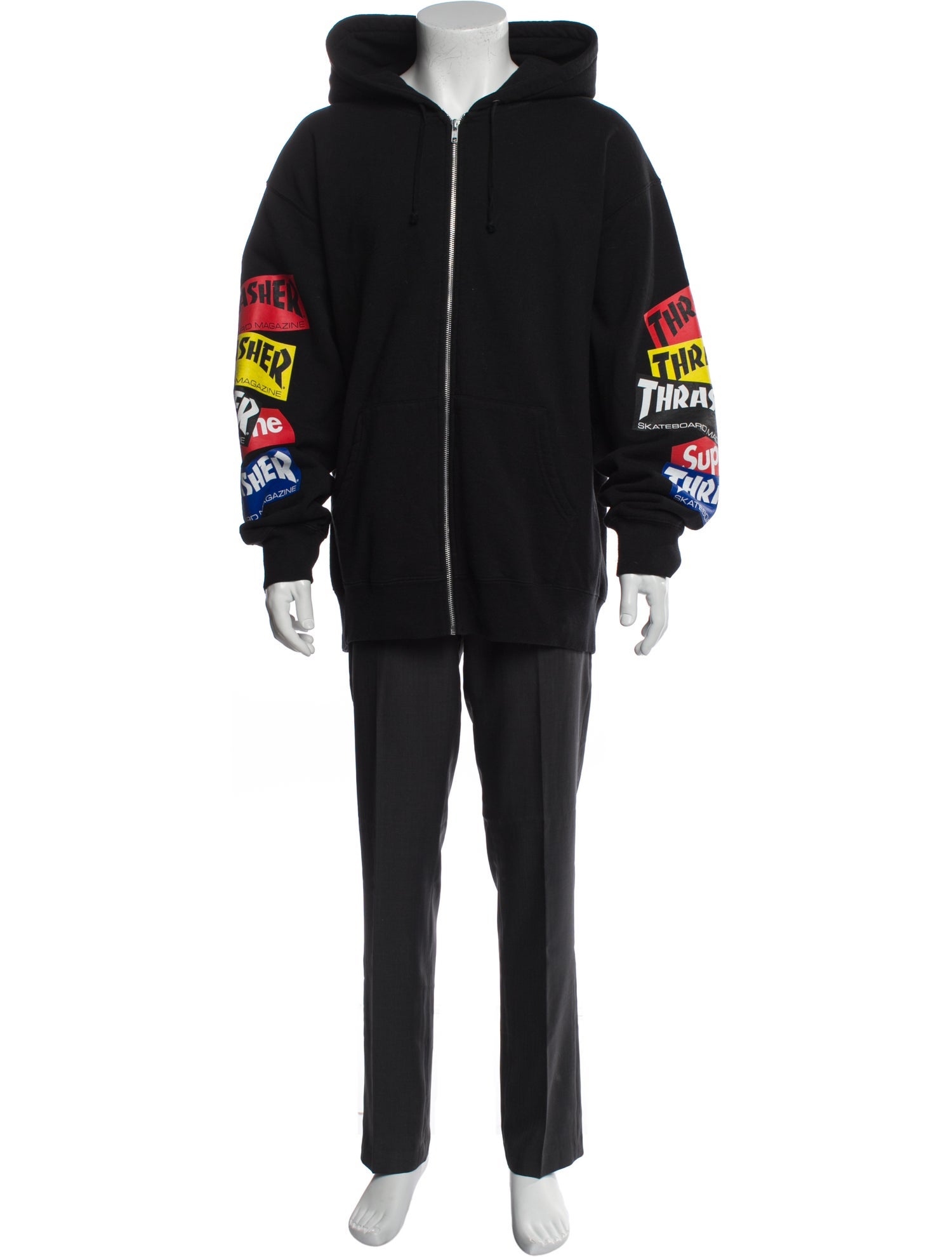 Supreme Signature Logo Graphic Print Hoodie