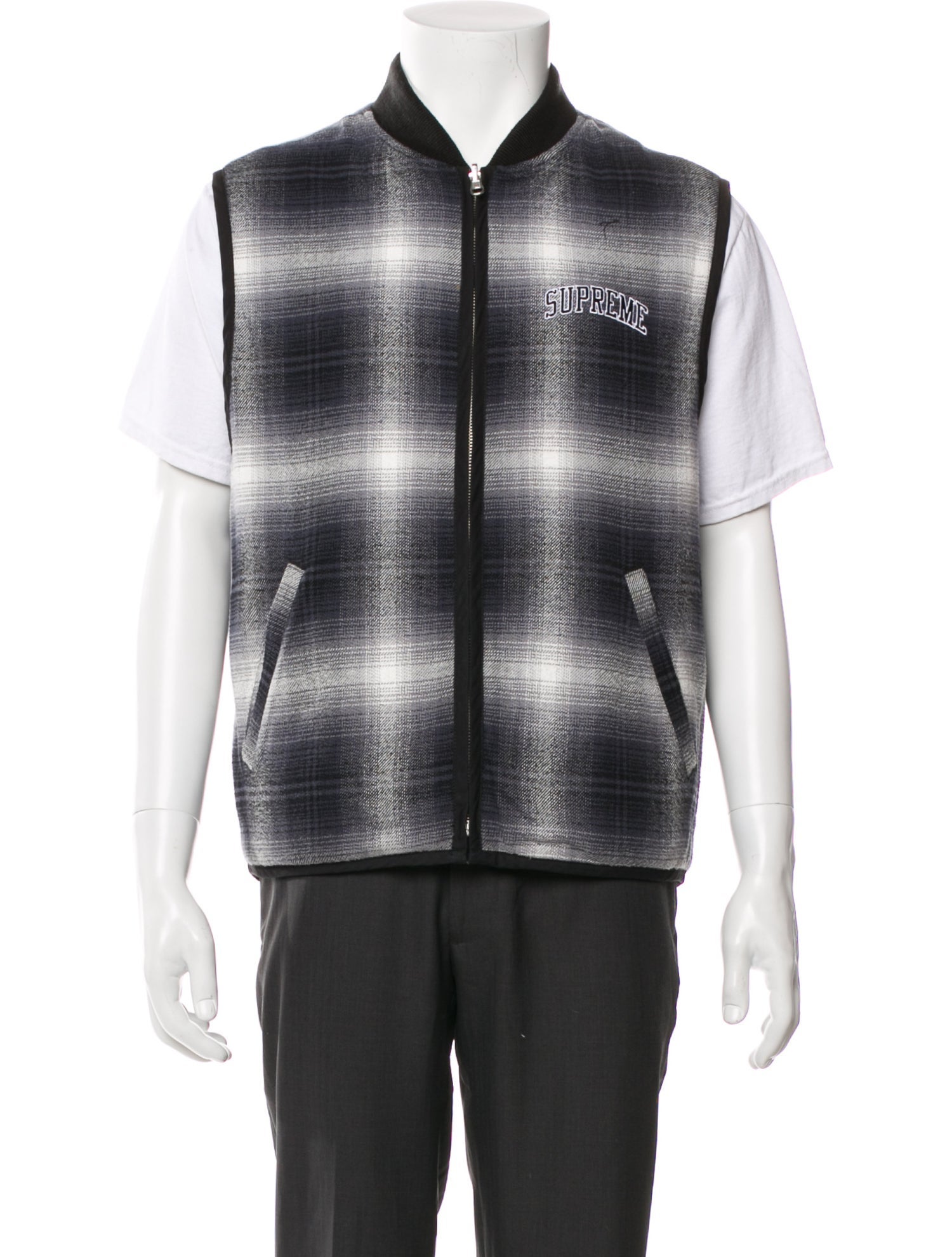 Supreme 2017 Plaid Print Vest