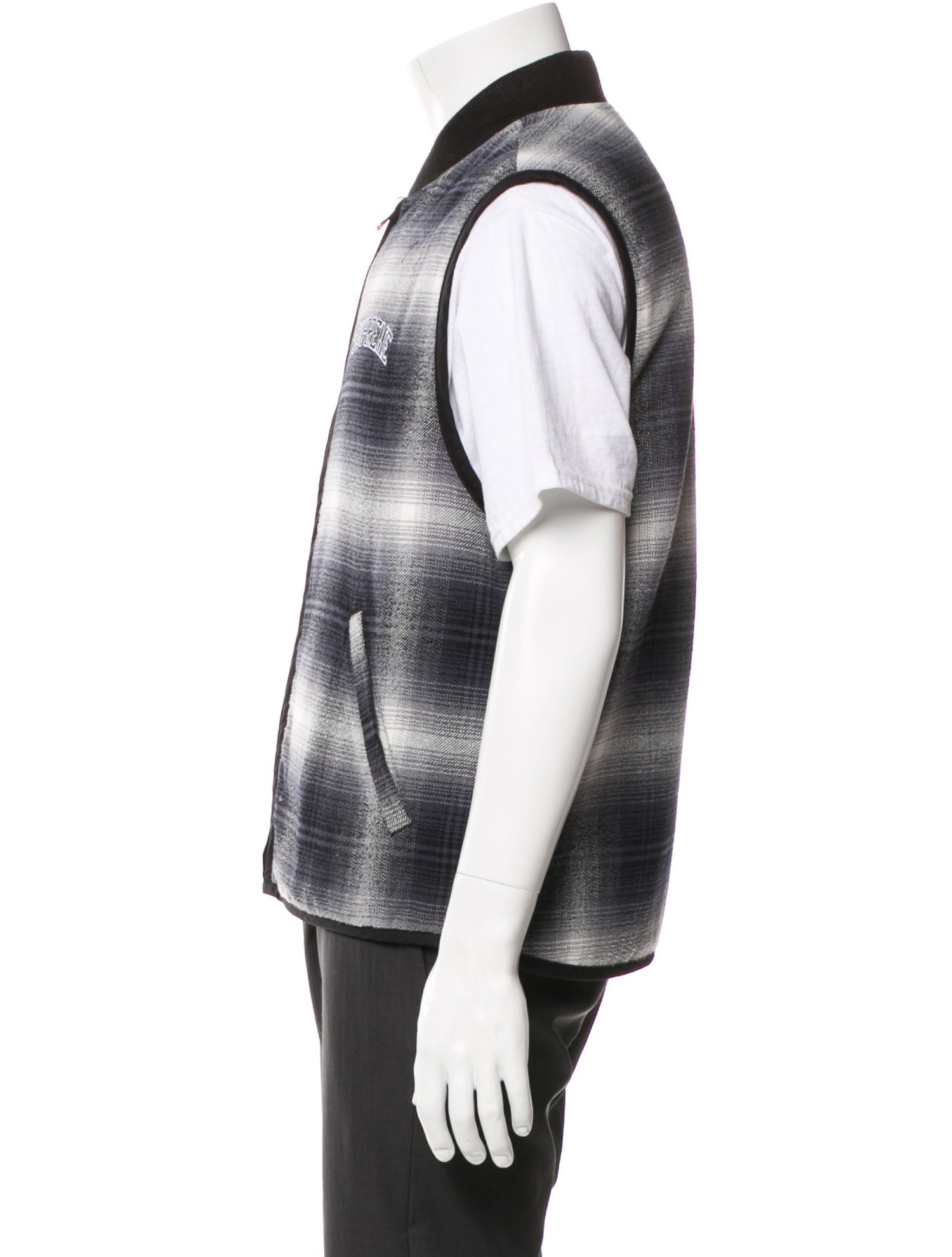 Supreme 2017 Plaid Print Vest