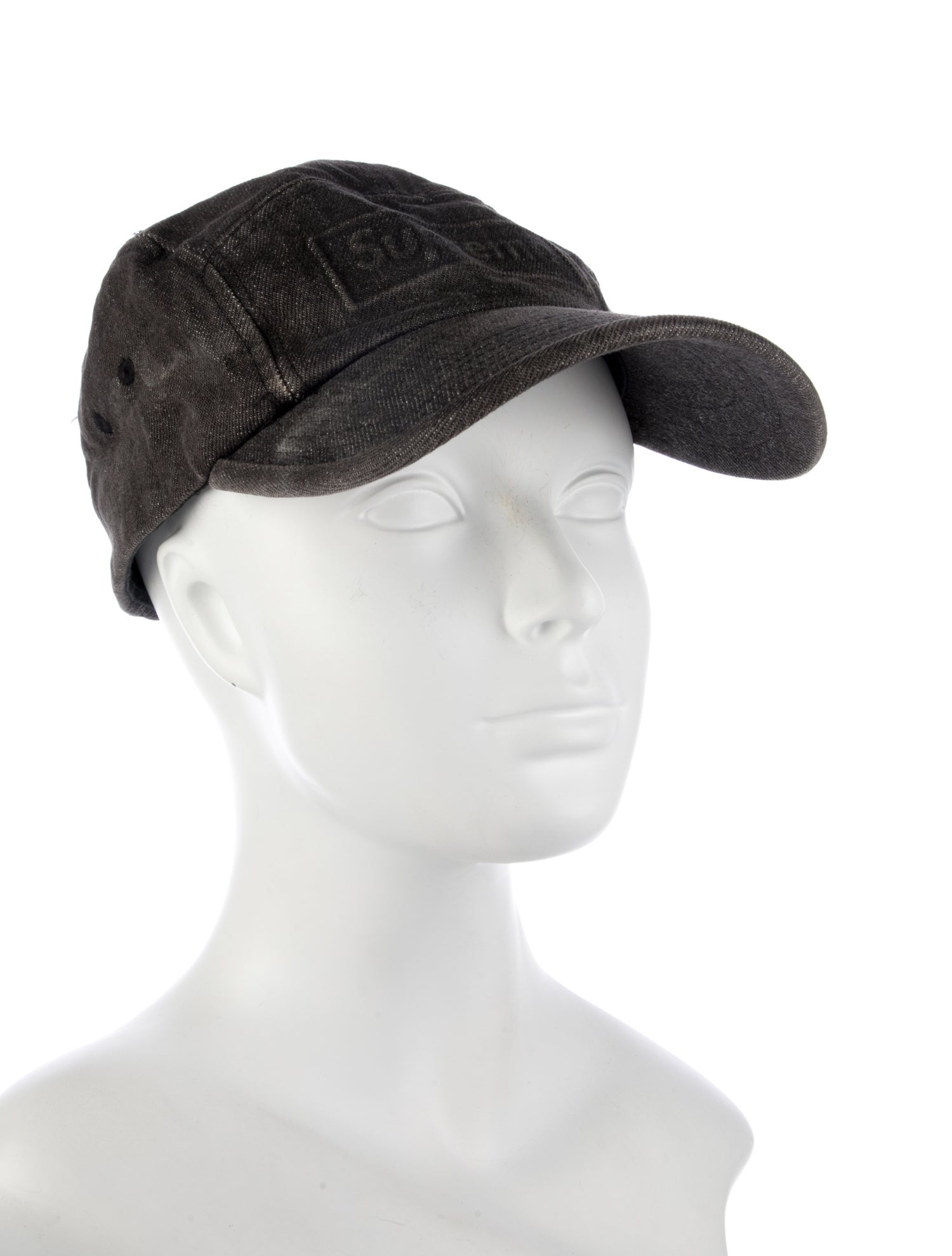 Supreme Embossed Stone Wash Camp Cap