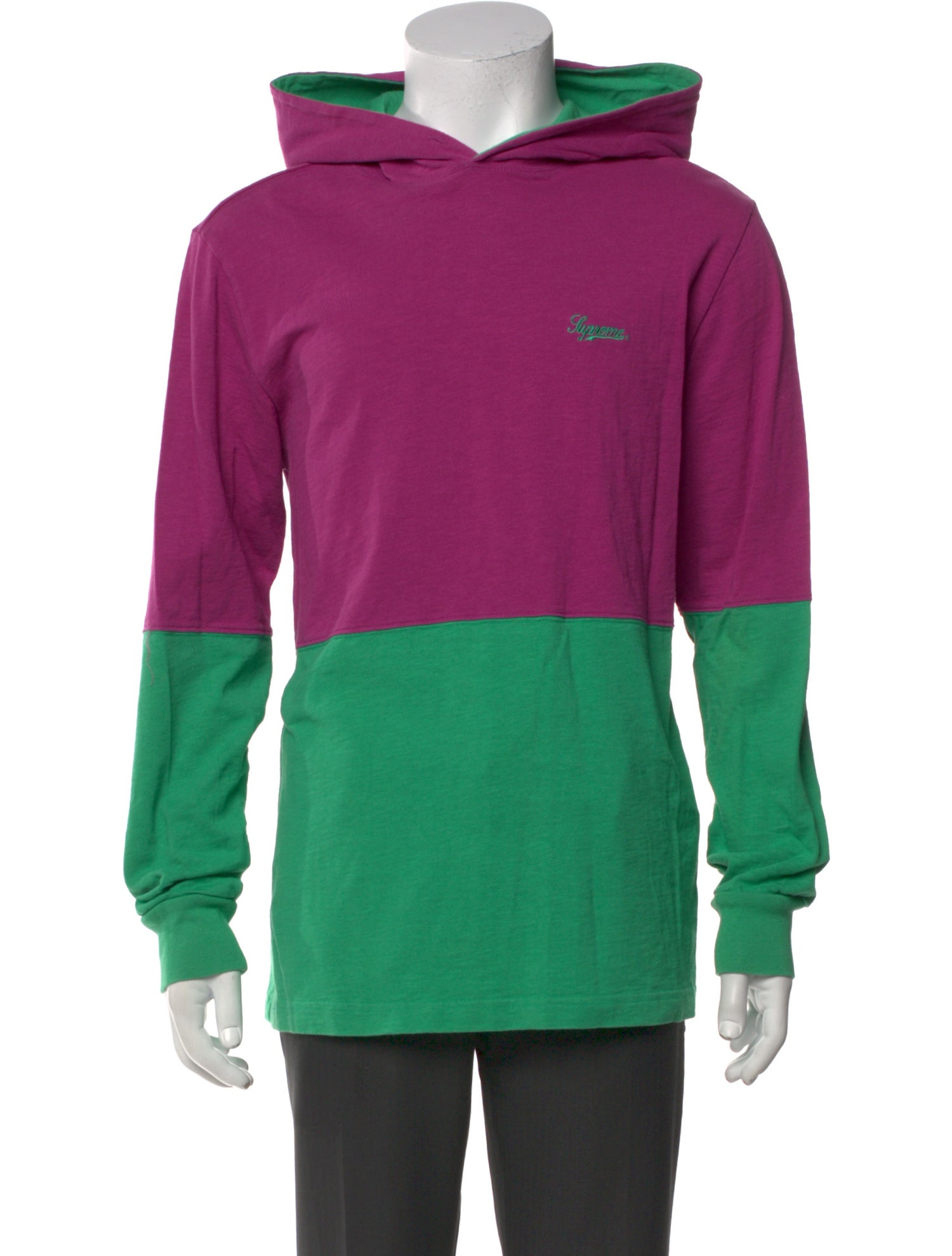 Supreme Colorblock Pattern Crew Neck Hoodie