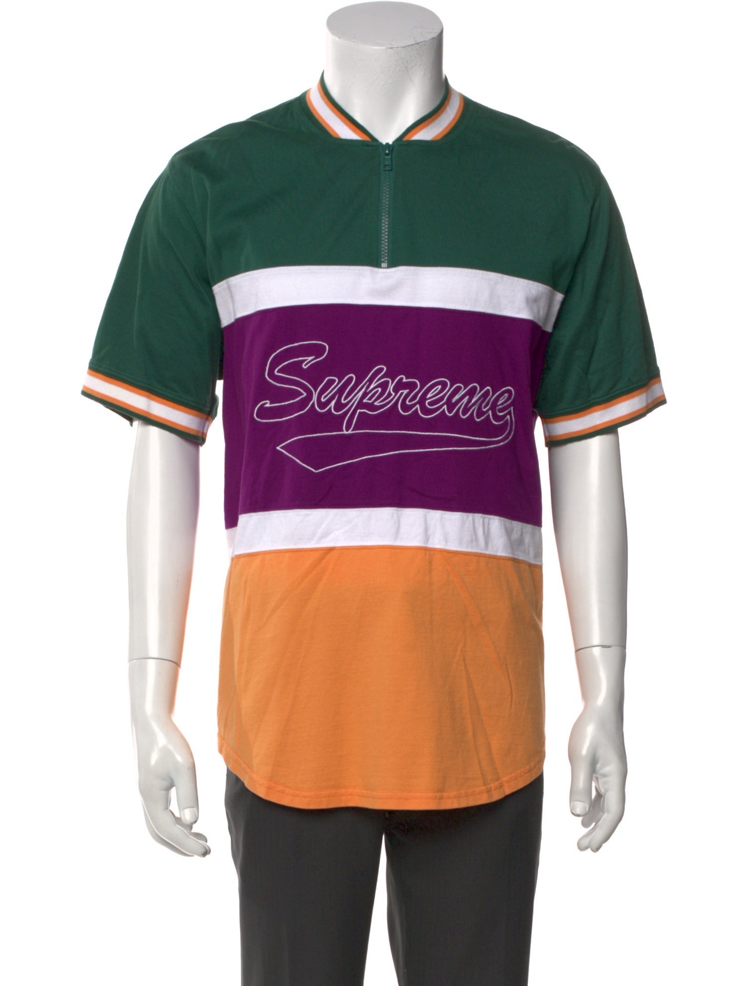 Supreme Graphic Print Crew Neck Polo Shirt