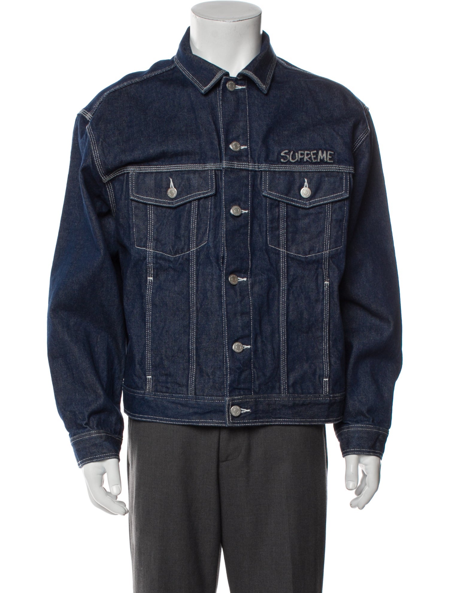 Supreme x Smurfs Denim Trucker Denim Jacket