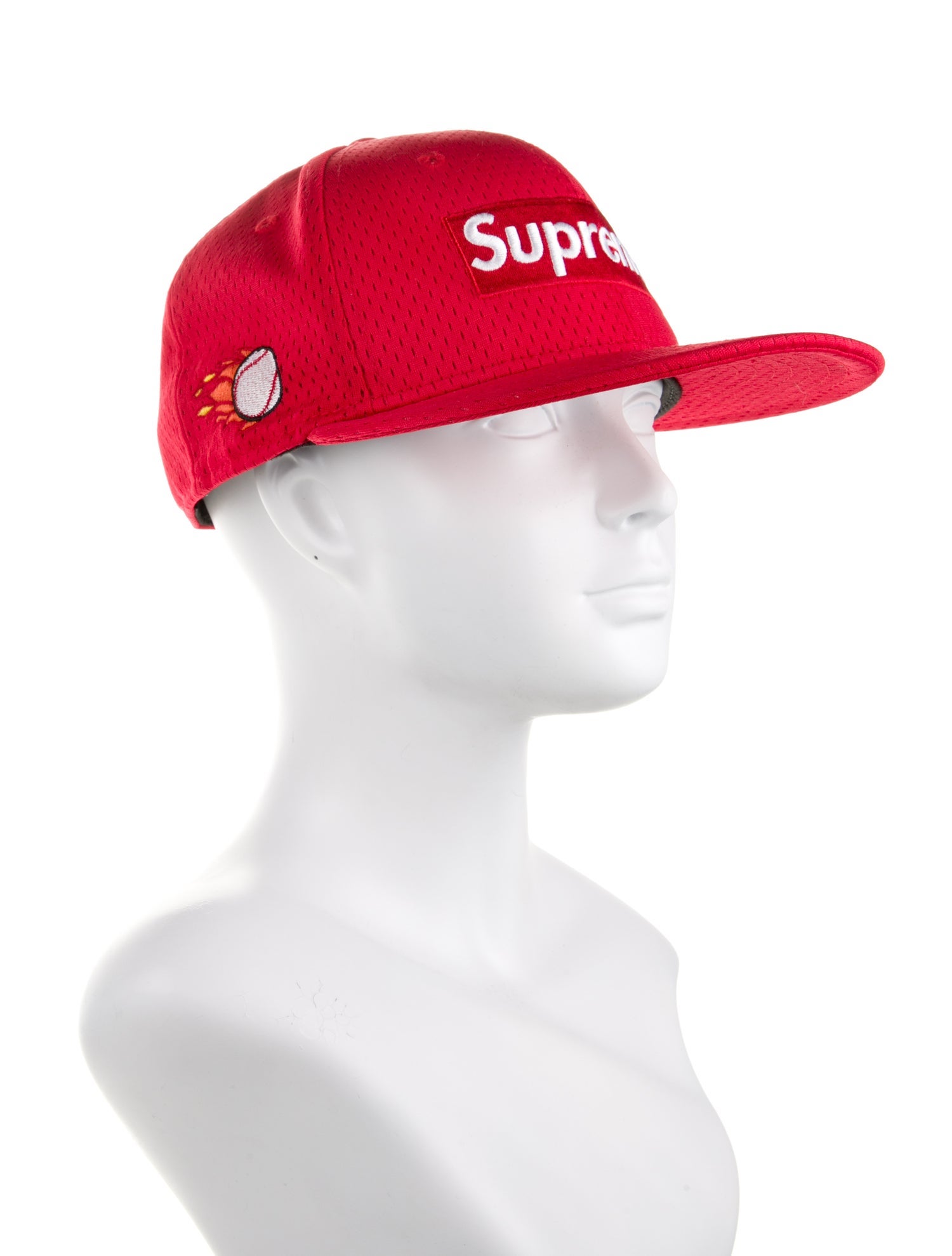 New Era x Supreme Mesh Fitted Box Logo Cap