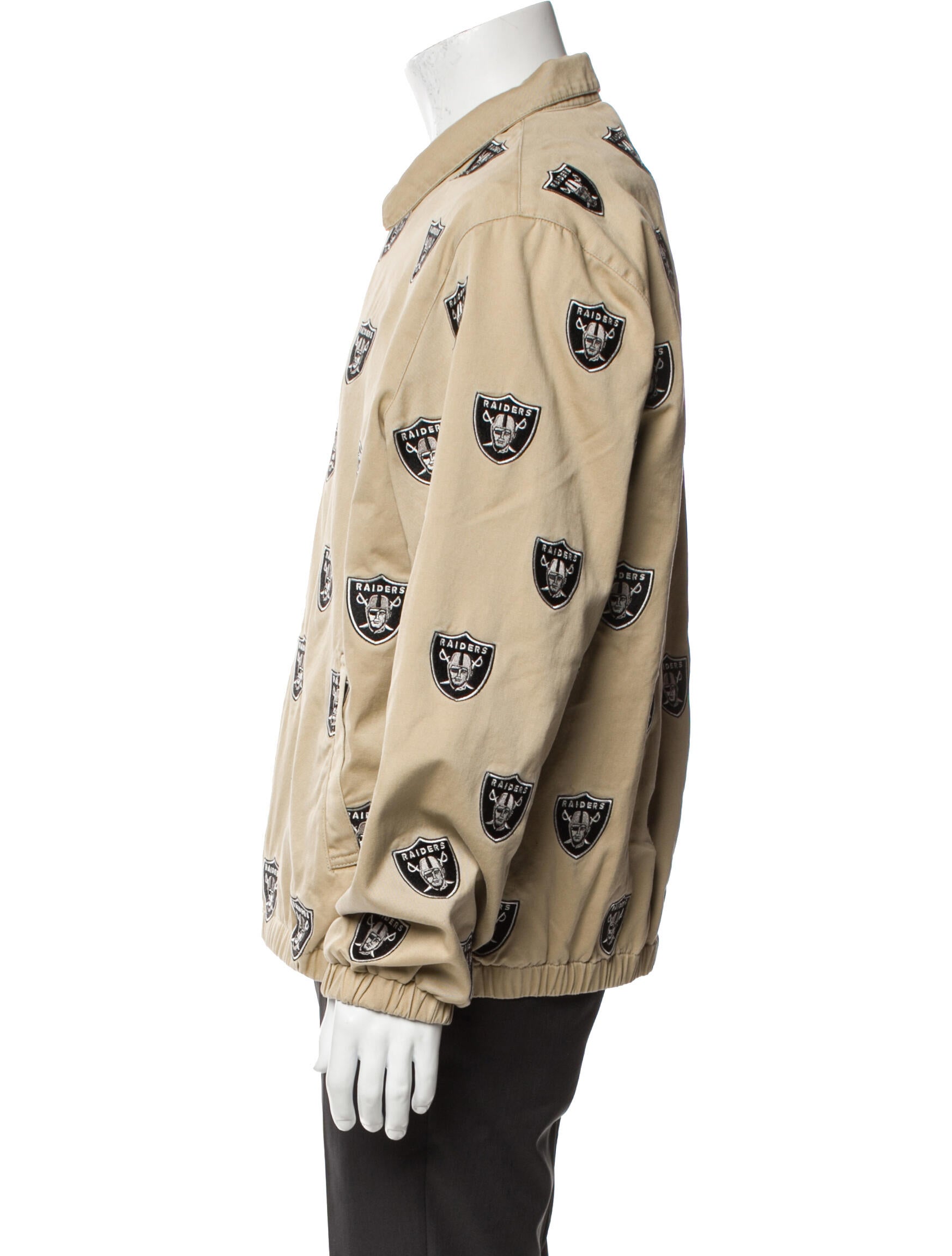 Supreme 2019 x NFL x '47 Brand Oakland Raiders Harrington Jacket Peacoat