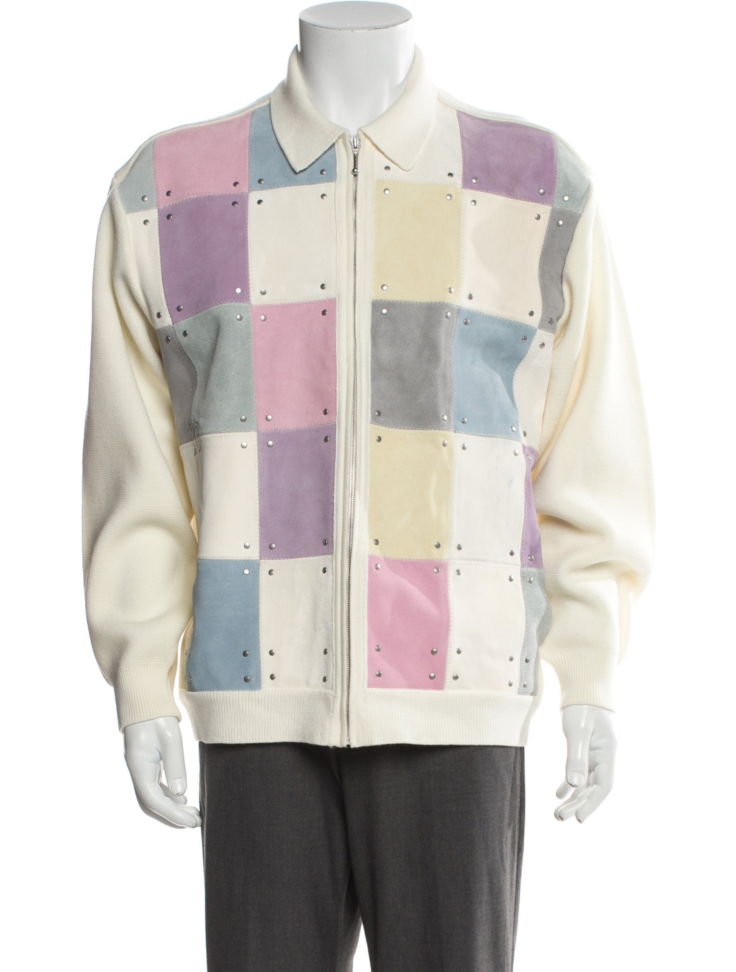 Supreme 2025 Studded Suede Zip Up Cardigan