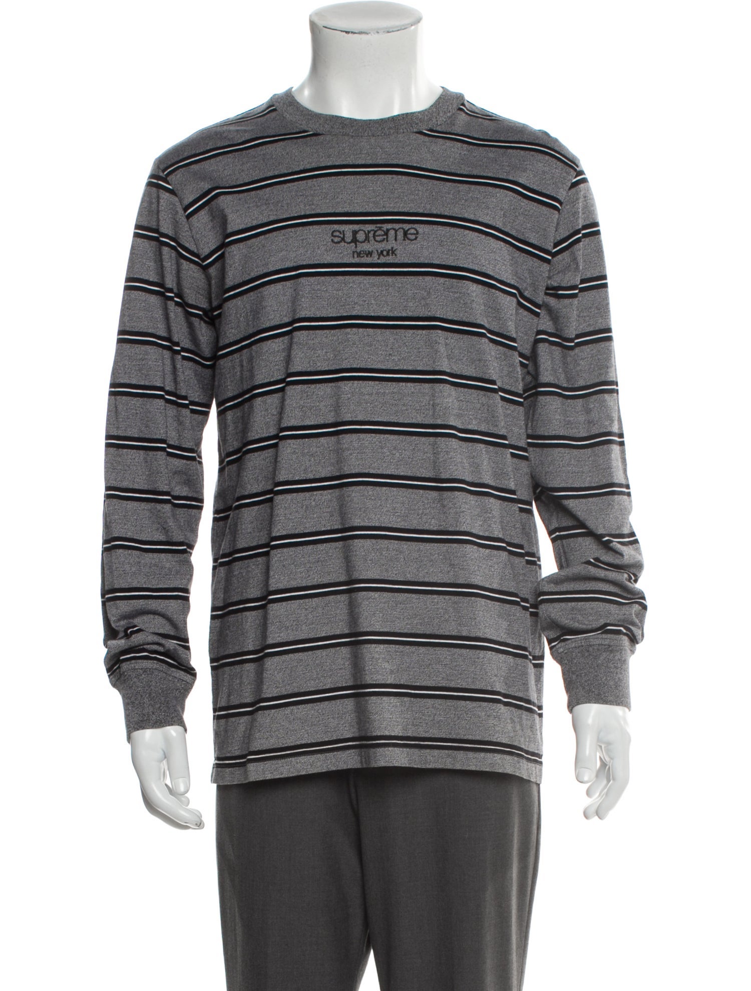 Supreme Striped Crew Neck Henley
