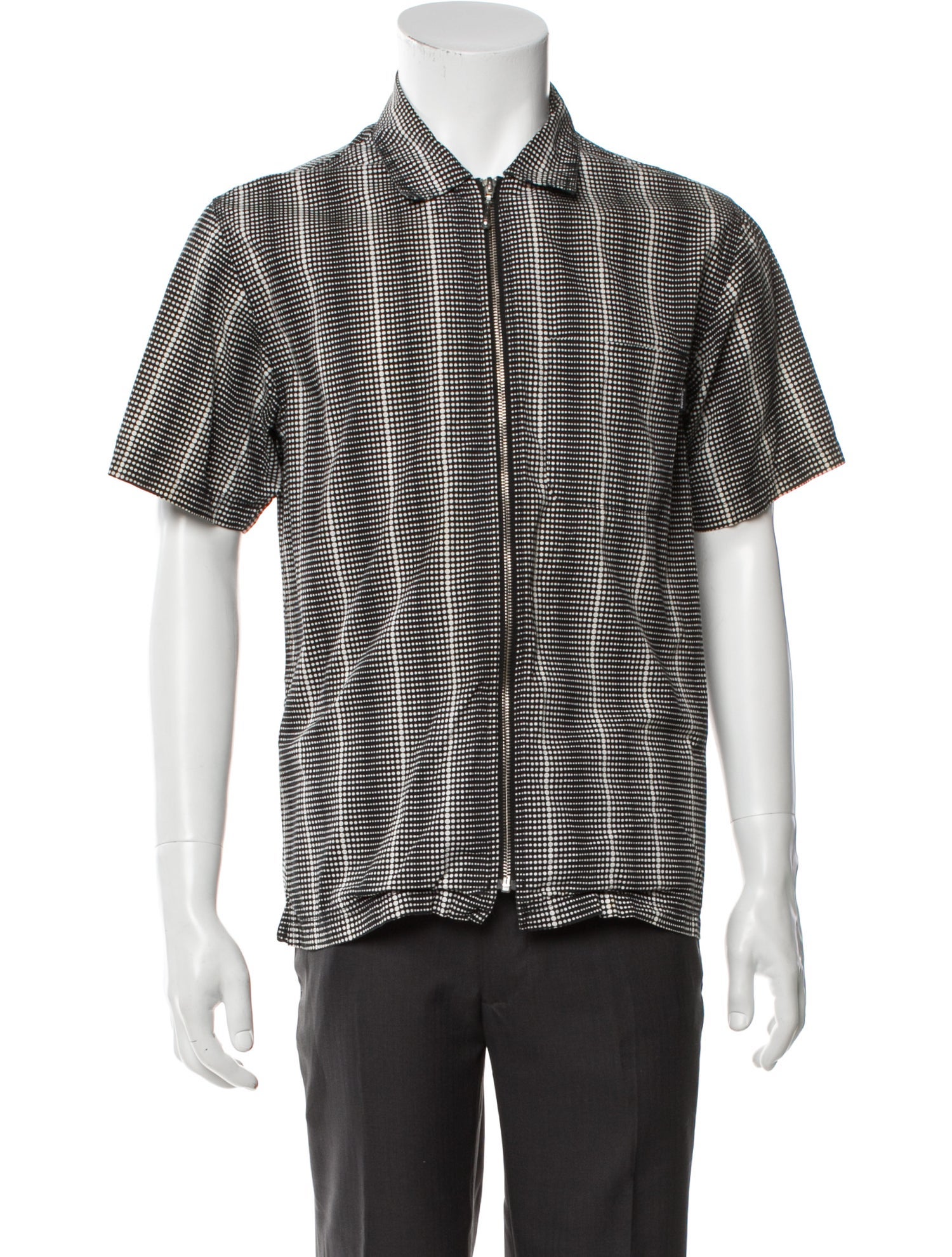 Supreme Dot Zip Up Polka Dot Print Shirt