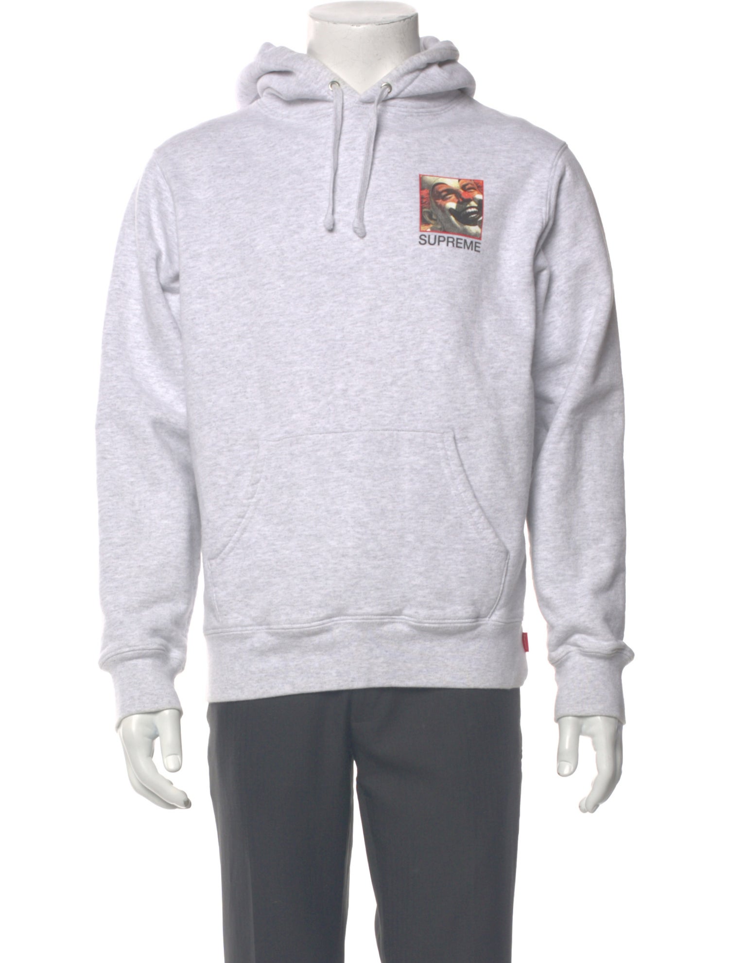 Supreme Graphic Print V-Neck Hoodie