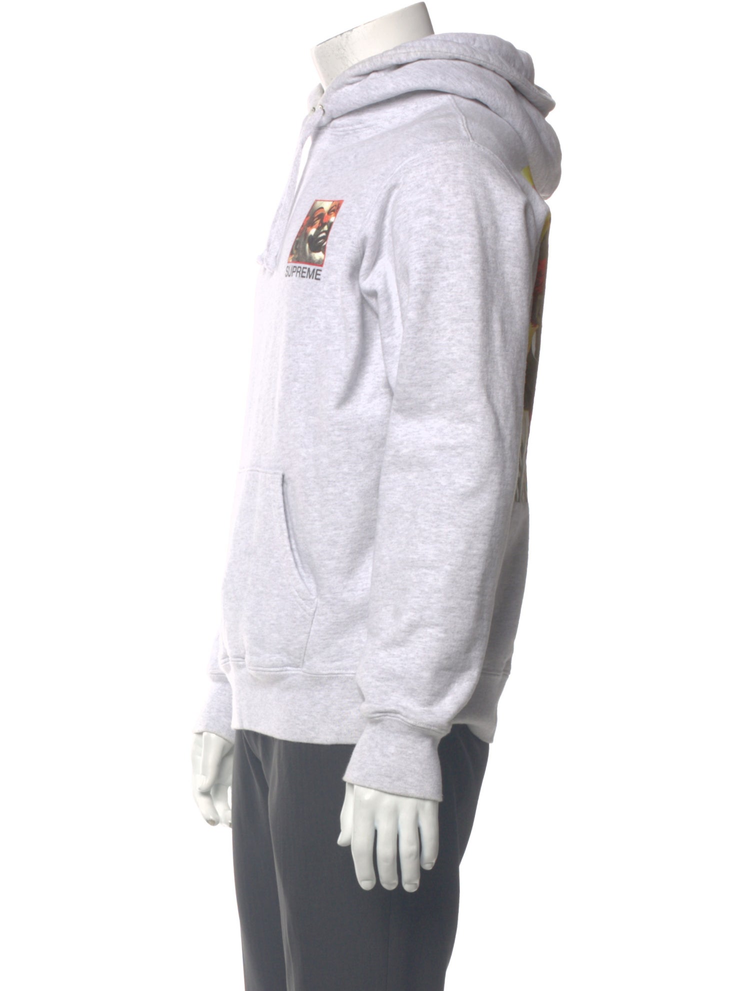 Supreme Graphic Print V-Neck Hoodie